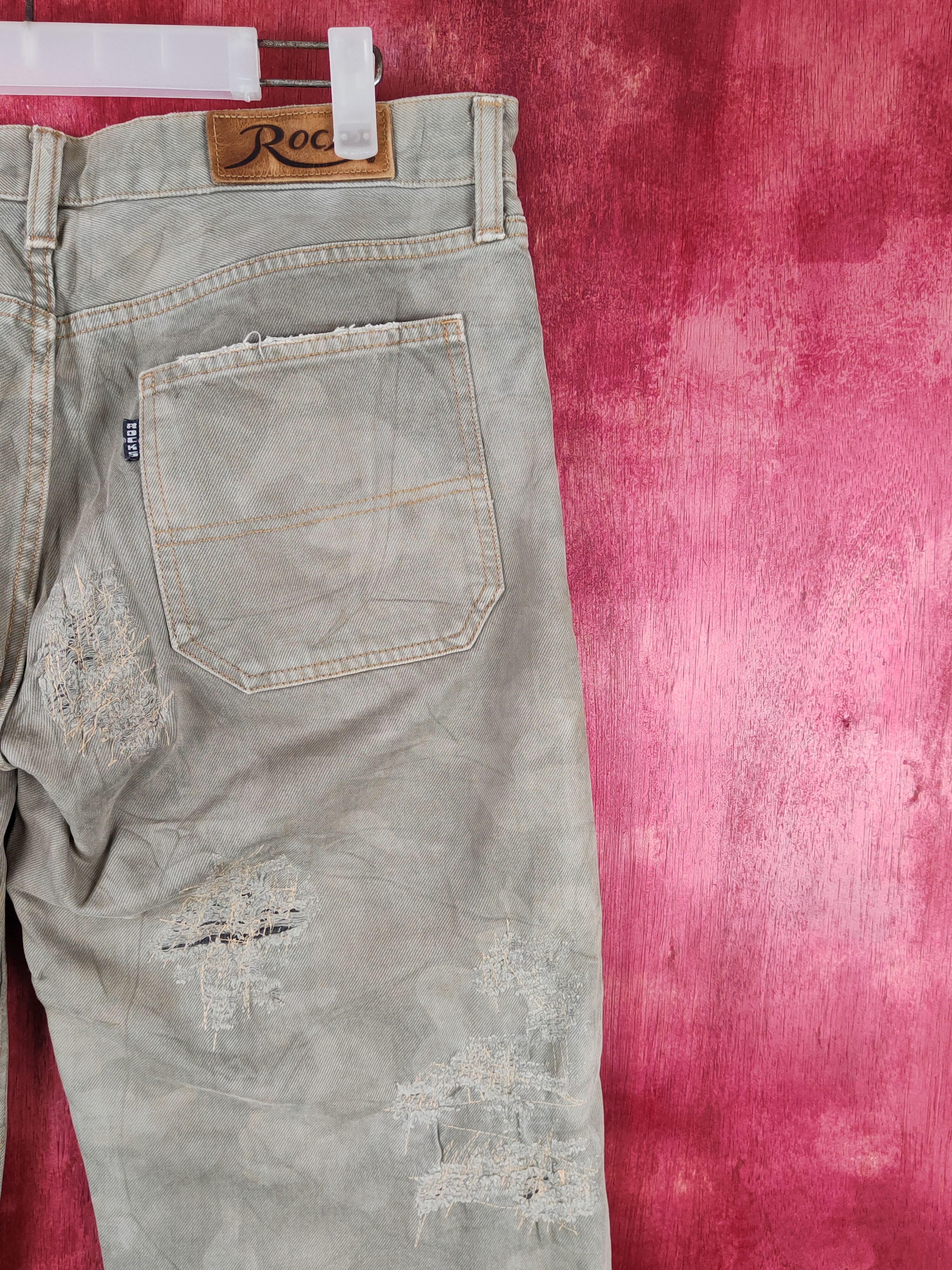Japanese Brand Ozone Rocks Gray Faded Distressed Ripped Jeans #S1791 Size US 34 / EU 50 - 16 Thumbnail
