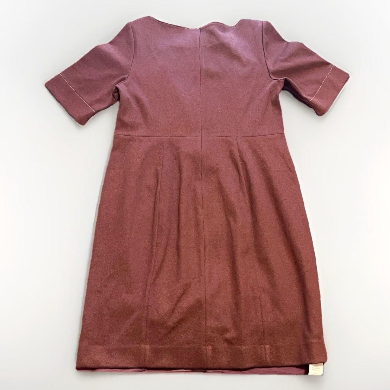 CHOCOOLATE VINTAGE MM LaFleur Narie Textured Ponte Midi Dress Chocolate Plus Size +1 Business Casual Womens Size XS / US 0-2 / IT 36-38 - 4 Thumbnail