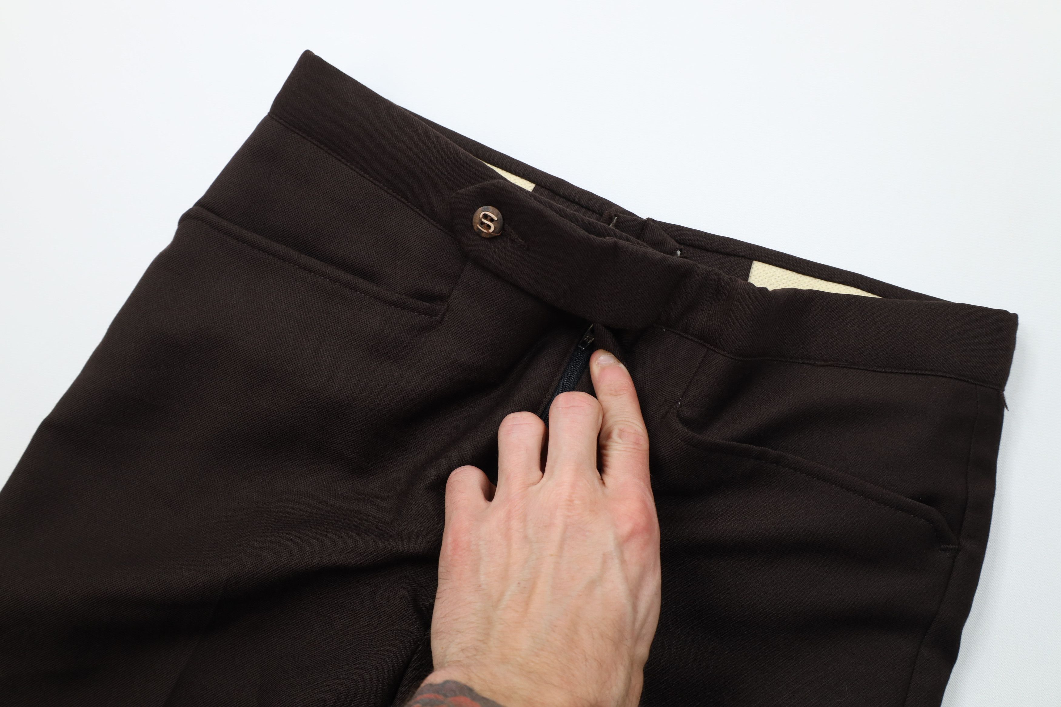 Vintage Vintage 70s Streetwear Flared Wide Leg Chino Pants Brown USA Size US 30 / EU 46 - 6 Thumbnail