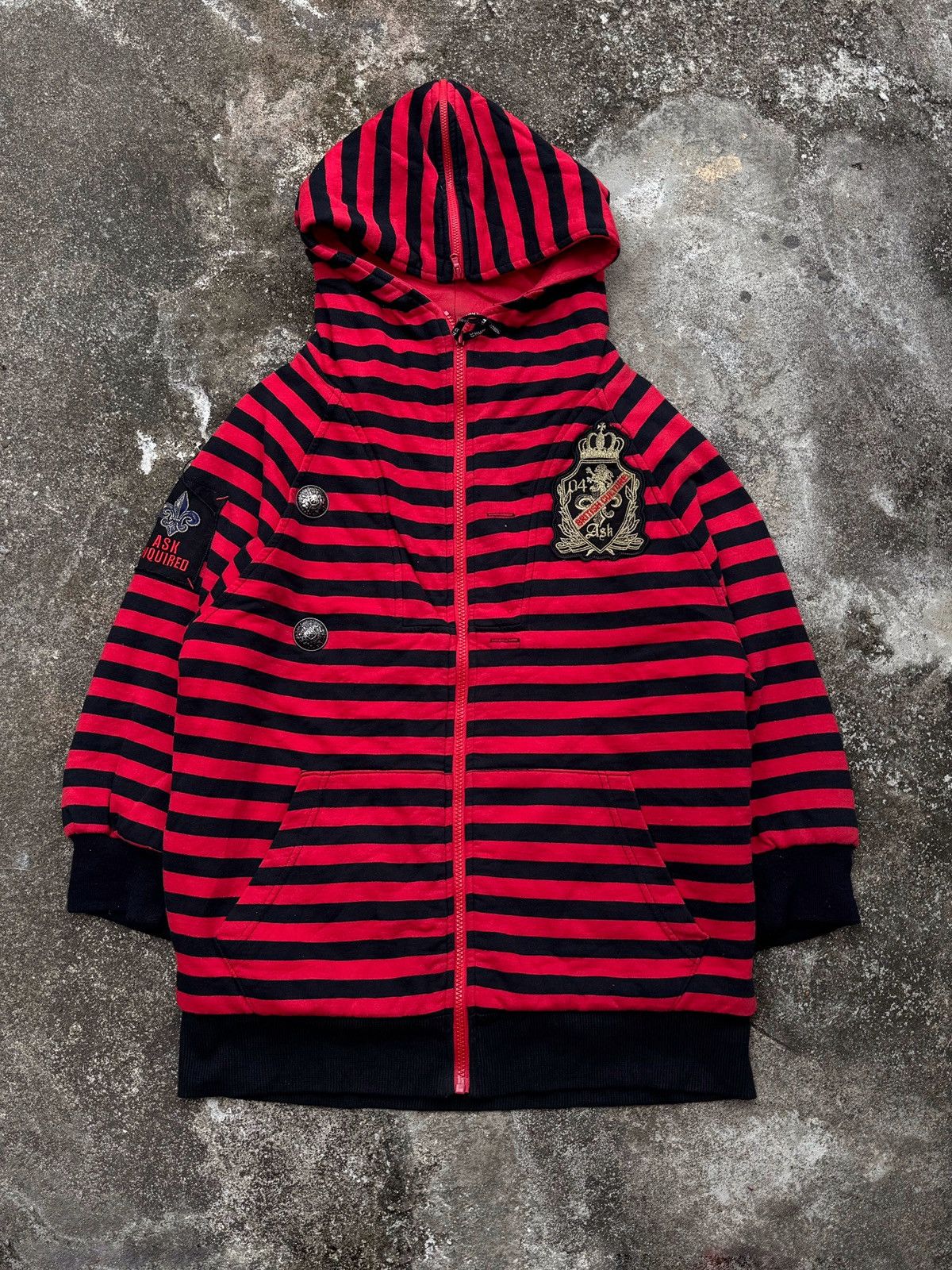 Hysteric Glamour × If Six Was Nine × Japanese Brand Ask enquired england striped hoodie mid sleeve Size US M / EU 48-50 / 2 - 2 Thumbnail