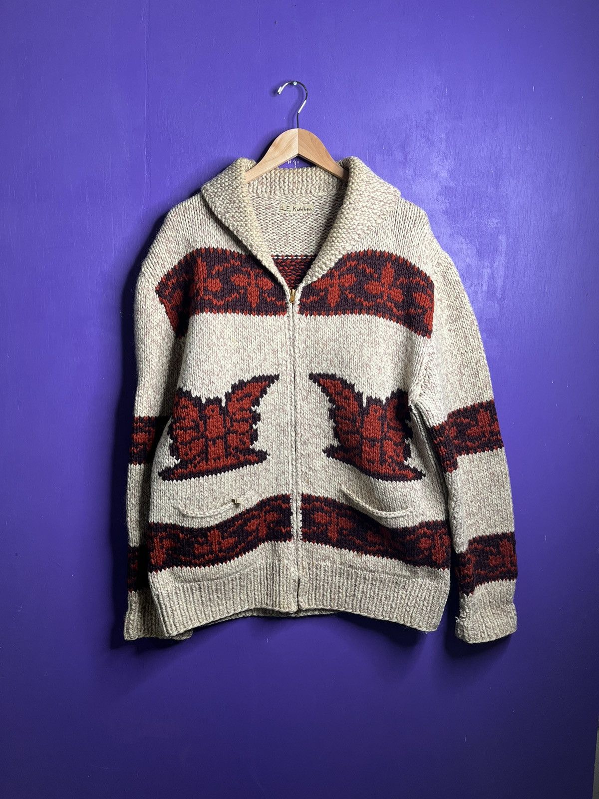 Vintage Vintage 60s/70s Red Eagle cowichan jacket Size US XL / EU 56 / 4 - 1 Thumbnail