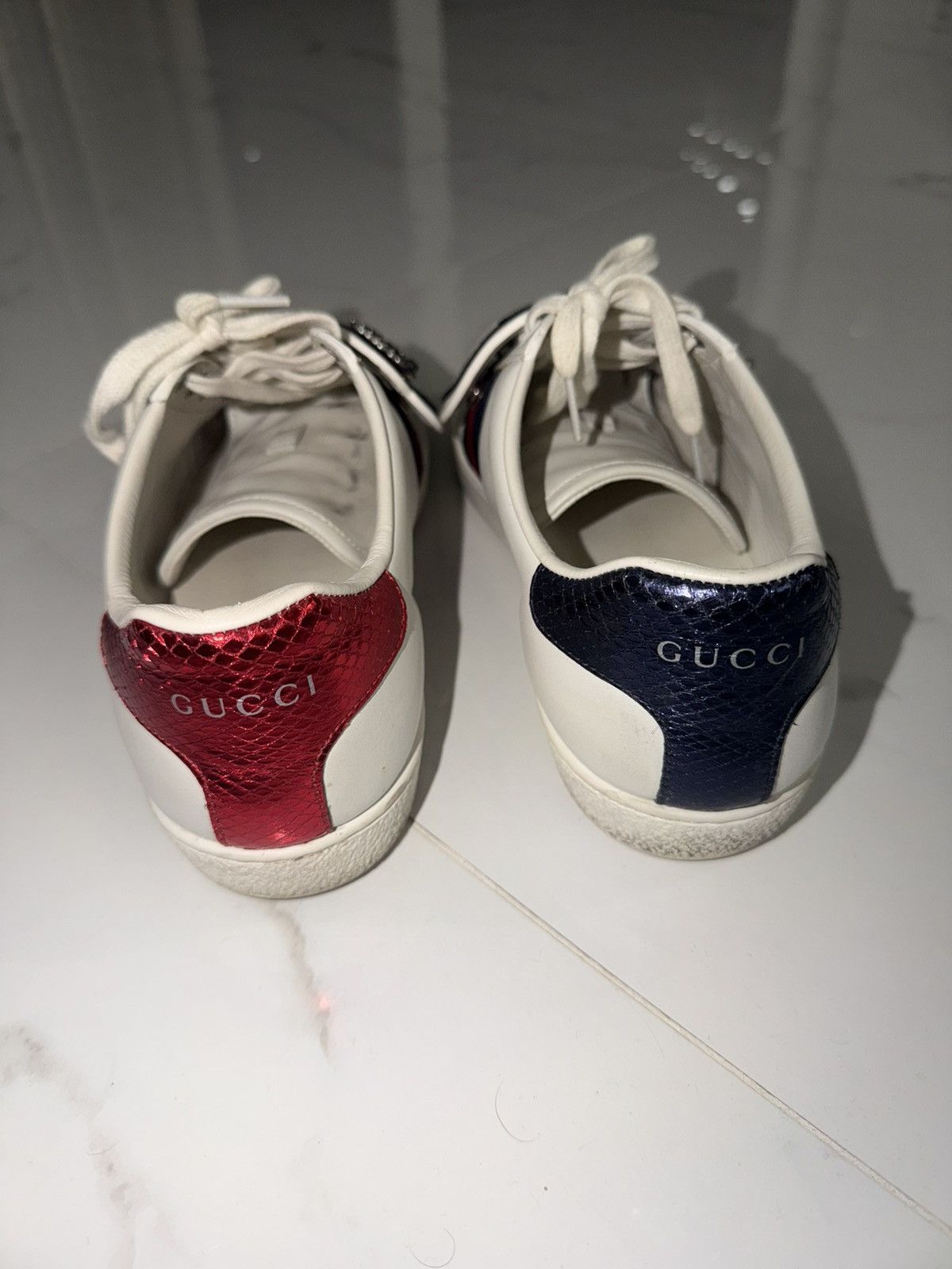 Gucci Gucci Ace Sneakers with Removable Embellished Patches Size US 9 / IT 39 - 2 Thumbnail
