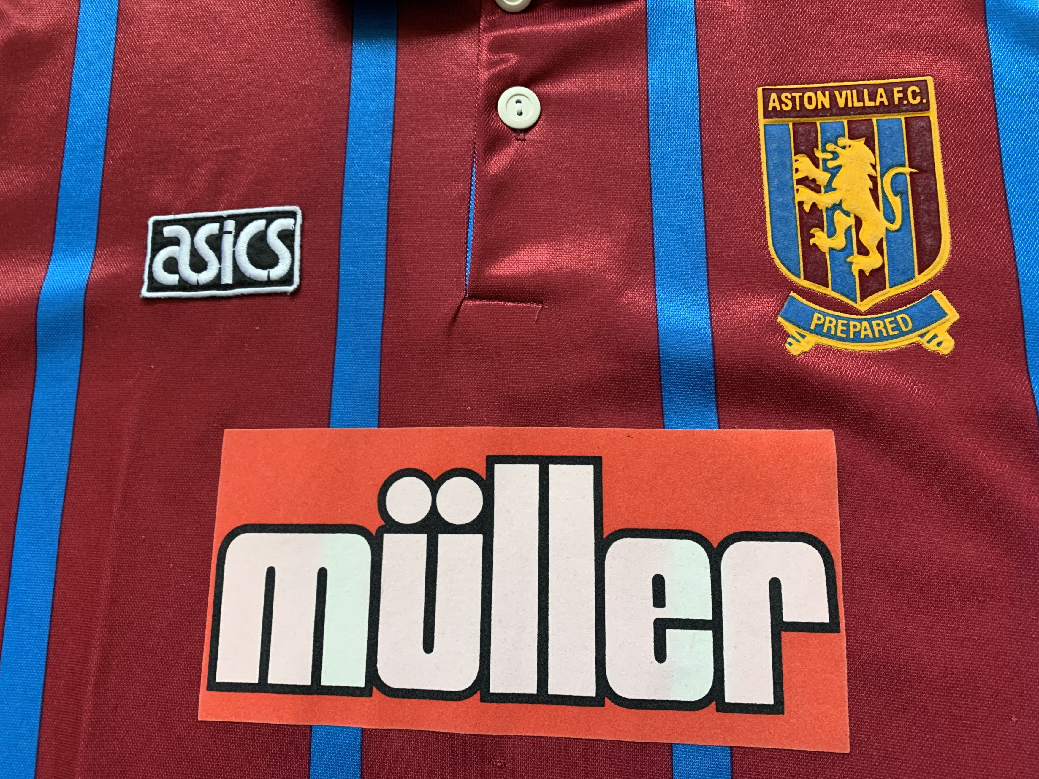 Asics × Vintage Vintage Asics Aston Villa Home Shirt 1993-1995 Size US XL / EU 56 / 4 - 4 Thumbnail