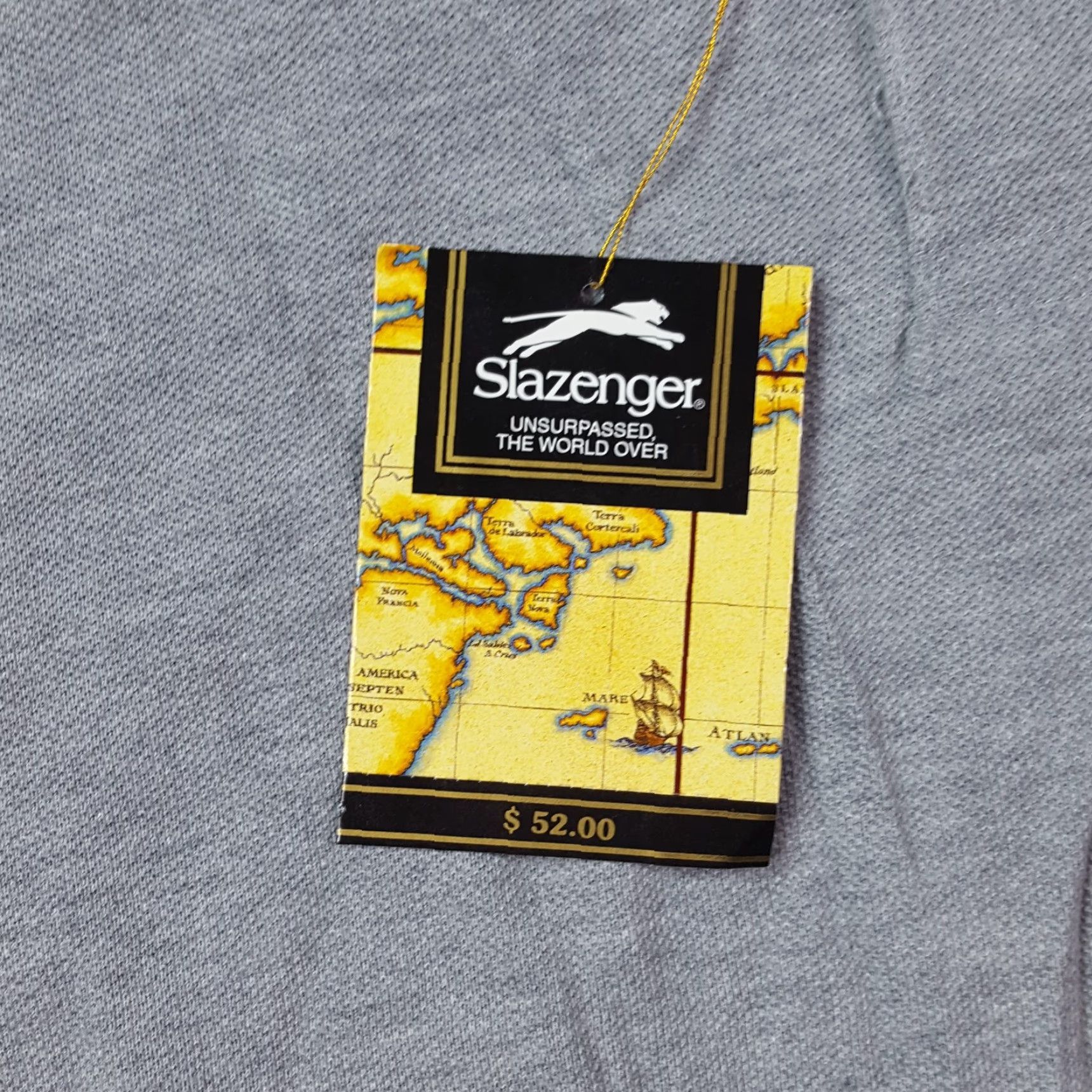 Vintage VINTAGE Slazenger Polo Men's L Gray Collared PGA Polo Shirt Button Sports Shirt Golf Casual 90s Aztec USA Retro Athletics Mens Size US L / EU 52-54 / 3 - 3 Thumbnail
