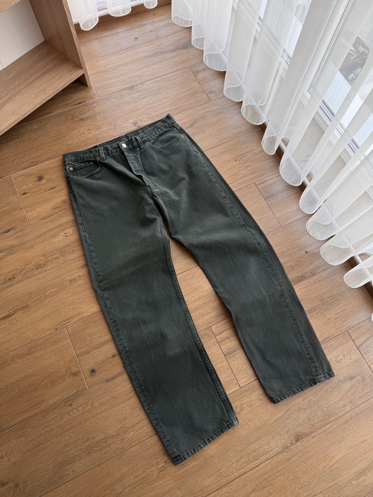 Vintage Vintage Levi's Made in USA Emerald Green Heavyweight Jeans Size US 38 / EU 54 - 1 Thumbnail