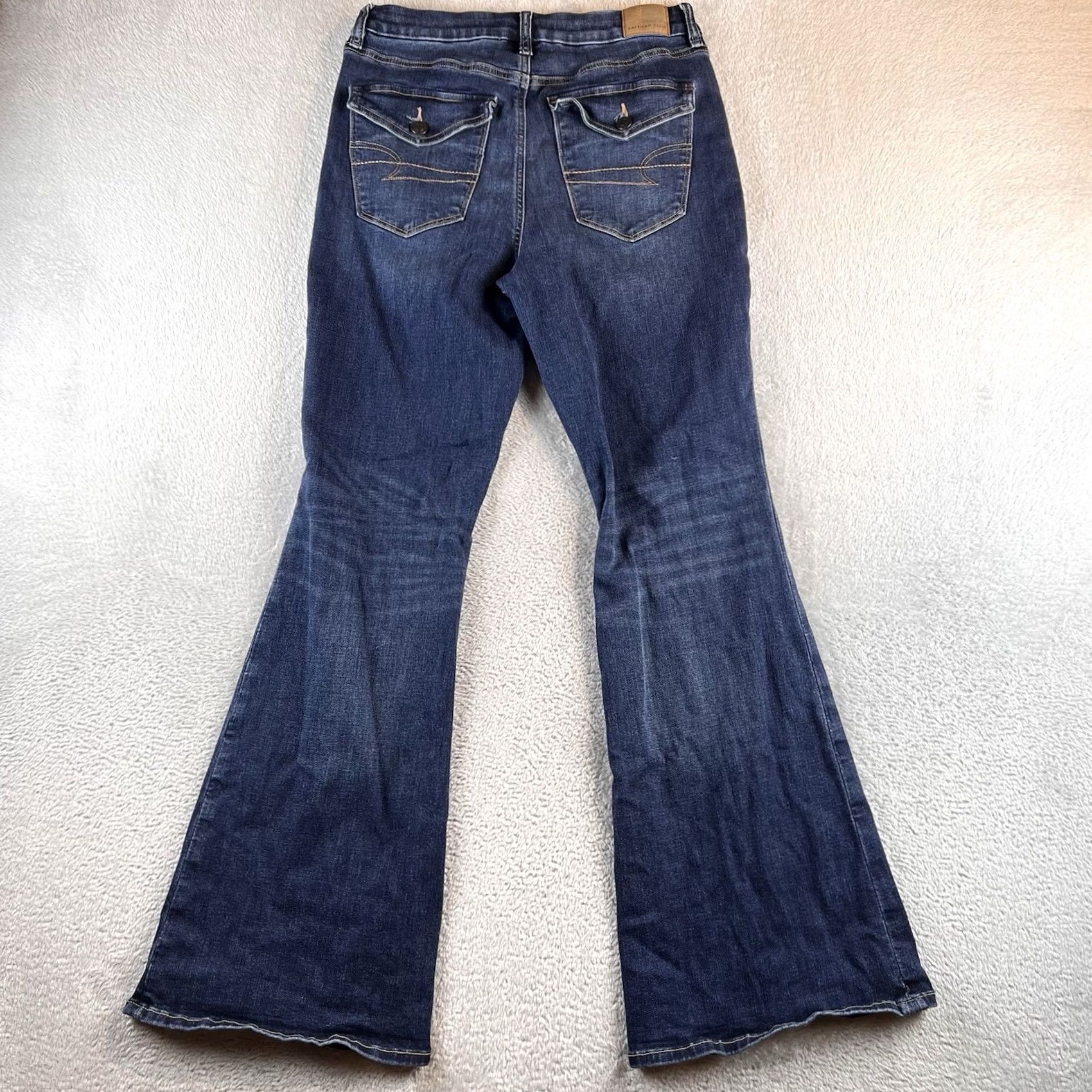 American Eagle Outfitters American Eagle Outfitters Jeans Women Flared 8 Regular Blue Denim High Rise 31in Inseam Size 30" / US 8 / IT 44 - 2 Thumbnail