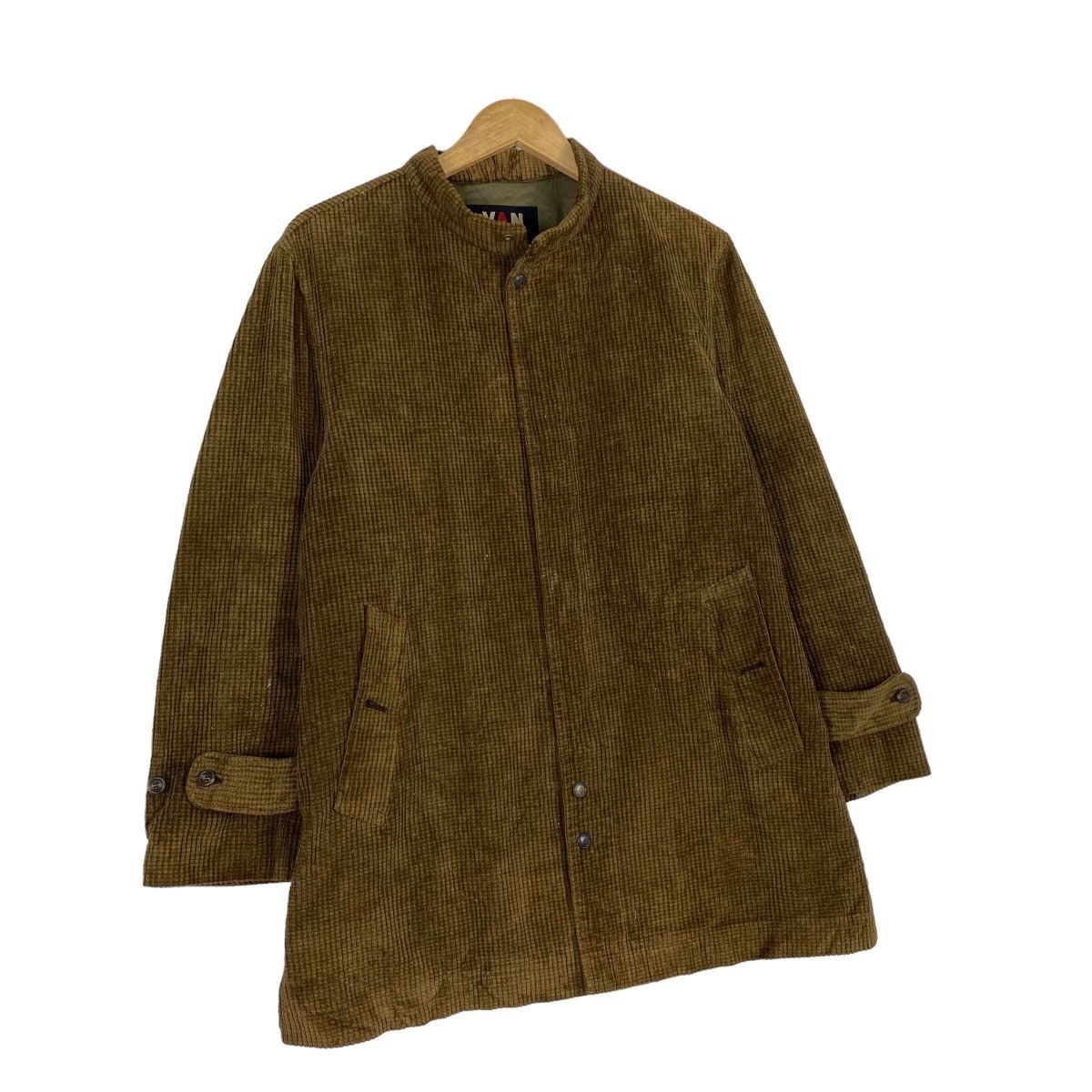 Japanese Brand Van Jac Coduroy Long Coat Inspired Yohji Yamamoto Size US L / EU 52-54 / 3 - 3 Thumbnail