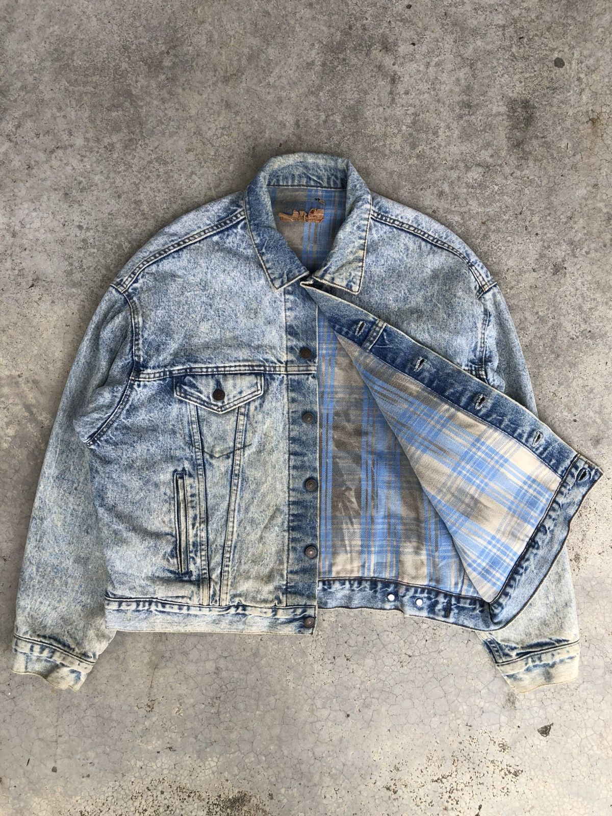 Levi's Vintage 80s Levis 70417 Blanked Lined Baggy Distressed Size US XL / EU 56 / 4 - 1 Thumbnail