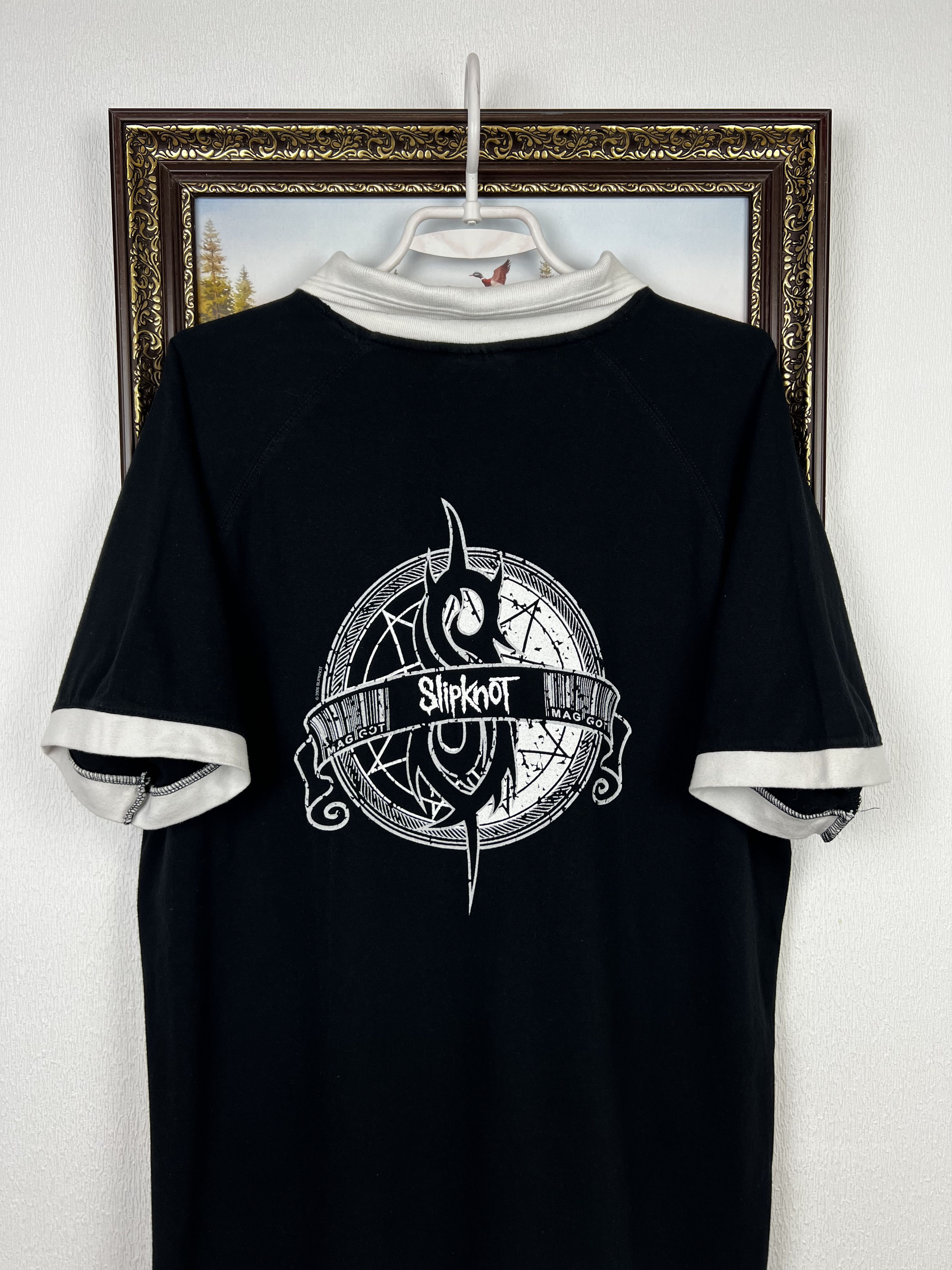 Vintage Vintage 00's Slipknot Polo Maggot Shirt Band Over Print Size US L / EU 52-54 / 3 - 10 Thumbnail