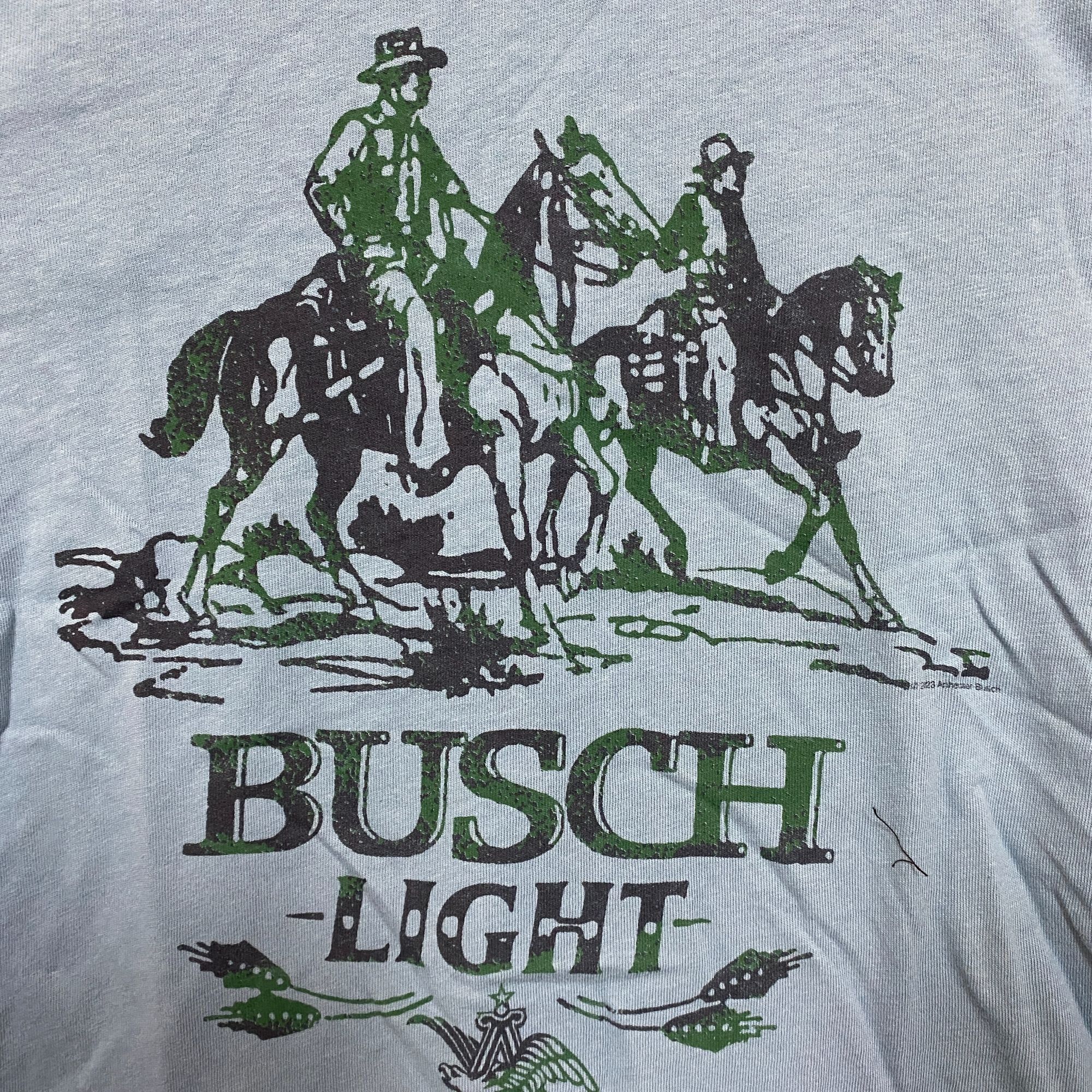 Junk Food Busch Light Logo Brewed In U.S.A Cowboys Blue T-Shirt Extra Size US XS / EU 42 / 0 - 3 Thumbnail