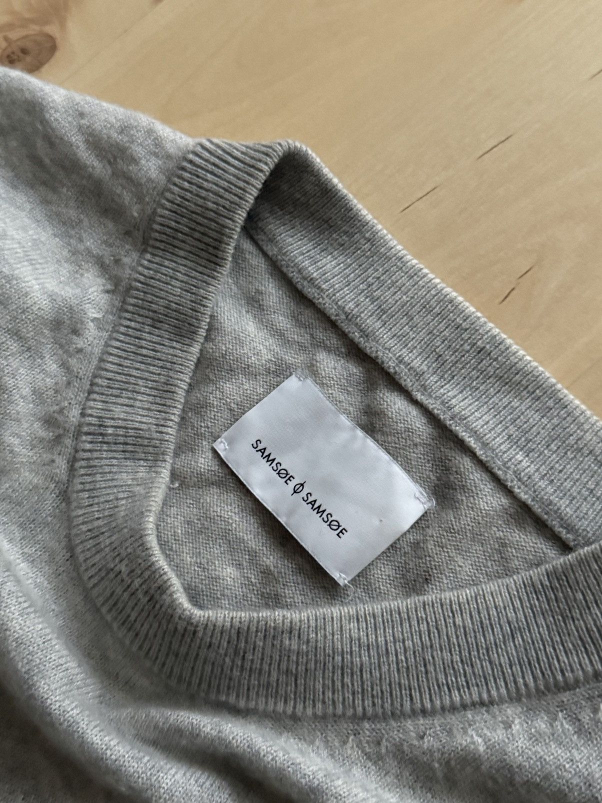 Samsoe Samsoe Samsoe Samsoe Gees o-n lambswool melange grey sweater Size US L / EU 52-54 / 3 - 2 Thumbnail
