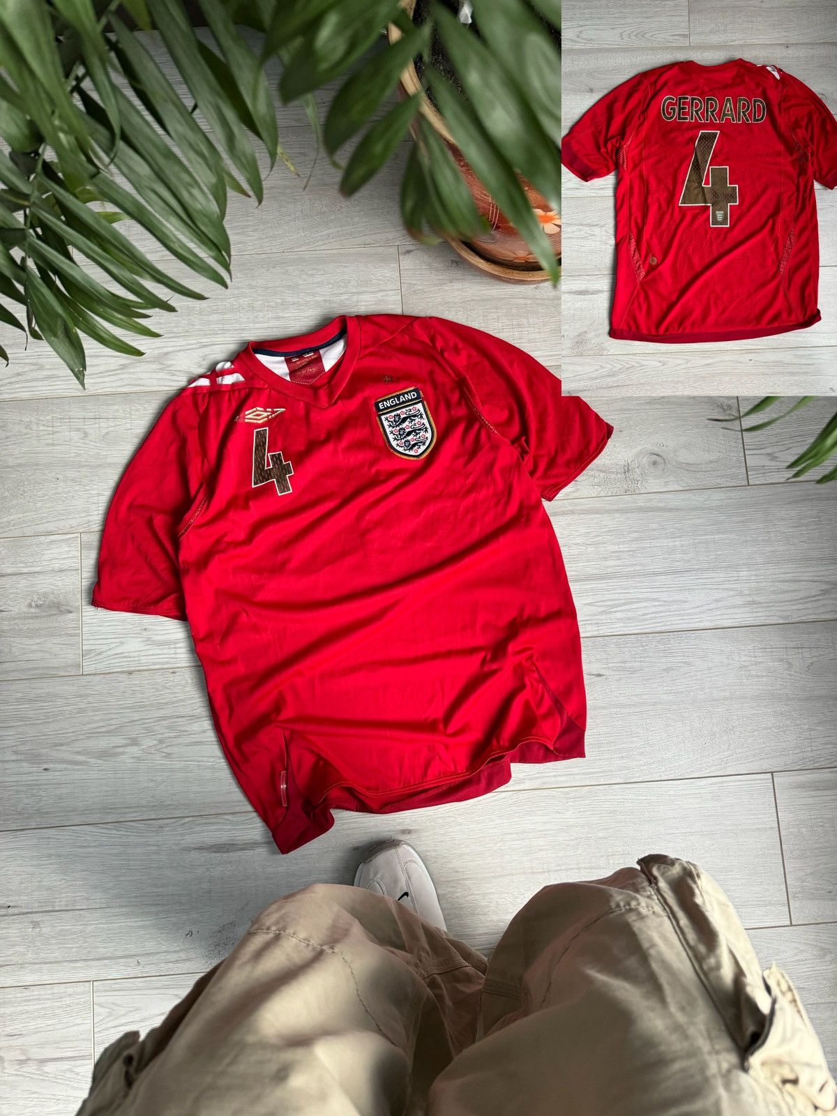 Umbro × Vintage Vintage Umbro 4 GERRARD Soccer Jersey England 2005 Size US L / EU 52-54 / 3 - 1 Thumbnail