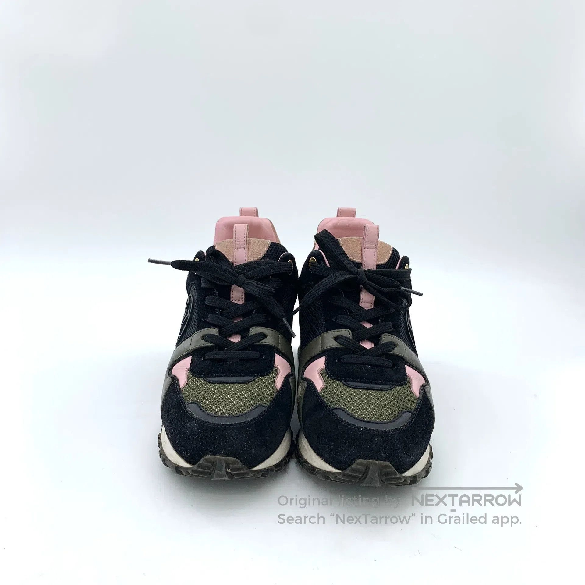 Louis Vuitton Louis Vuitton Black logo tie-up casual flat sneakers| Size US 5.5 / IT 35.5 - 3 Thumbnail