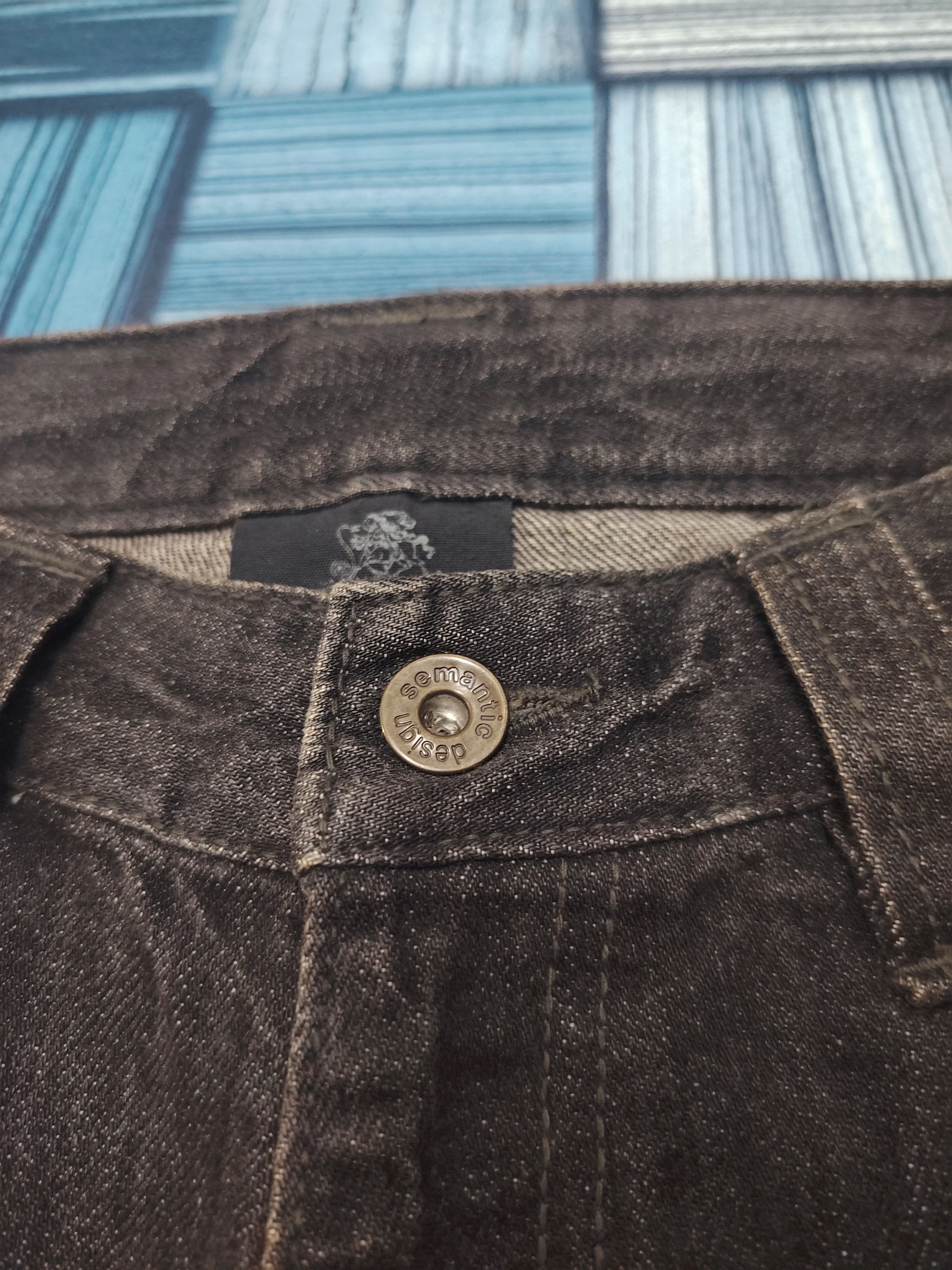 If Six Was Nine Rare!!! Japanese Semantic design Jeans Rhinenstone Pocket Size US 31 - 7 Thumbnail