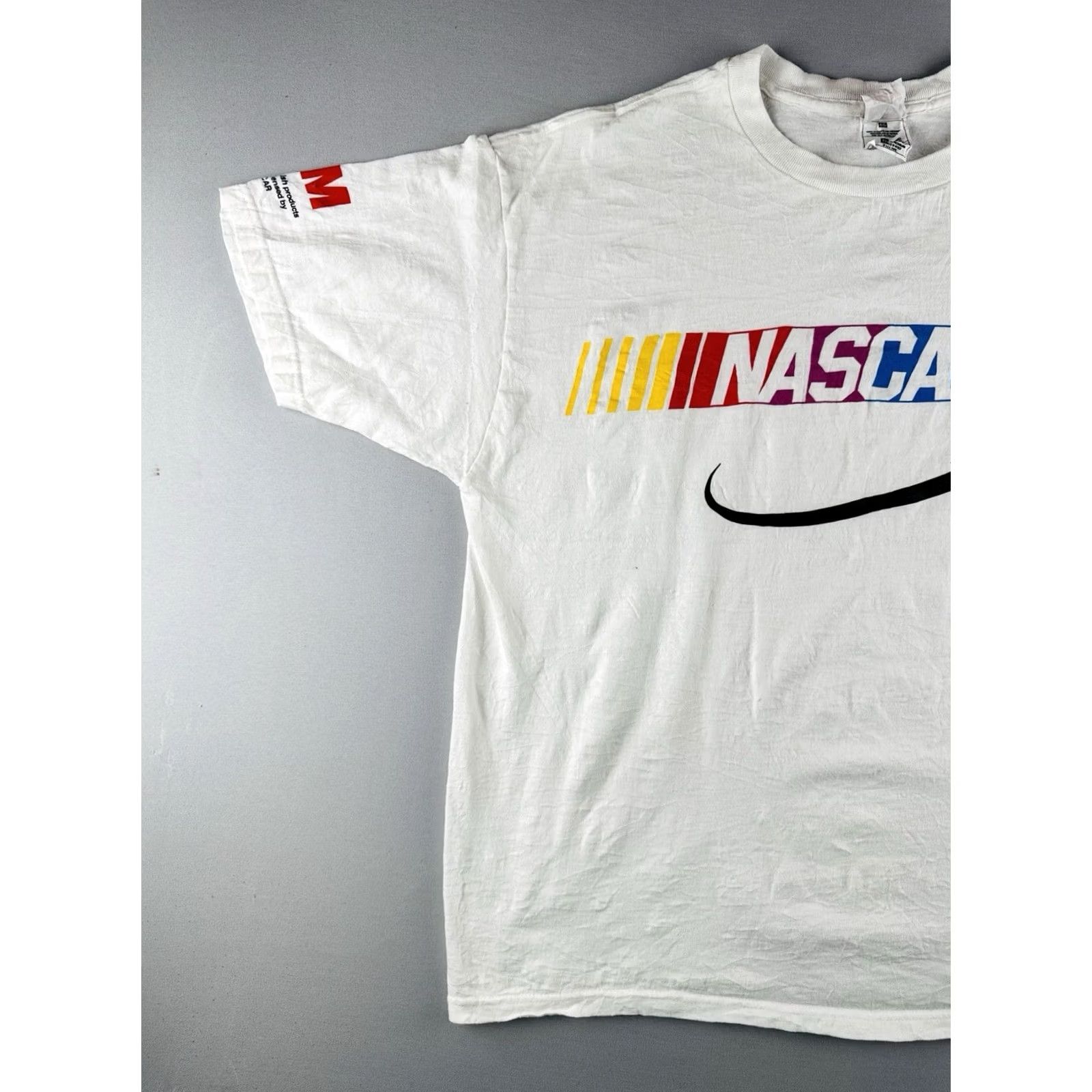 Fruit Of The Loom VINTAGE NASCAR Racing T Shirt XL White 90s Logo Tee Motorsports USA Size US XL / EU 56 / 4 - 3 Thumbnail