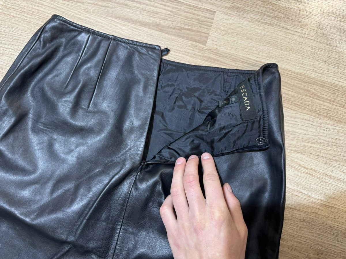 Escada × Leather × Vintage Escada lammnappa skirt 38 Size 26" / US 2 / IT 38 - 9 Thumbnail