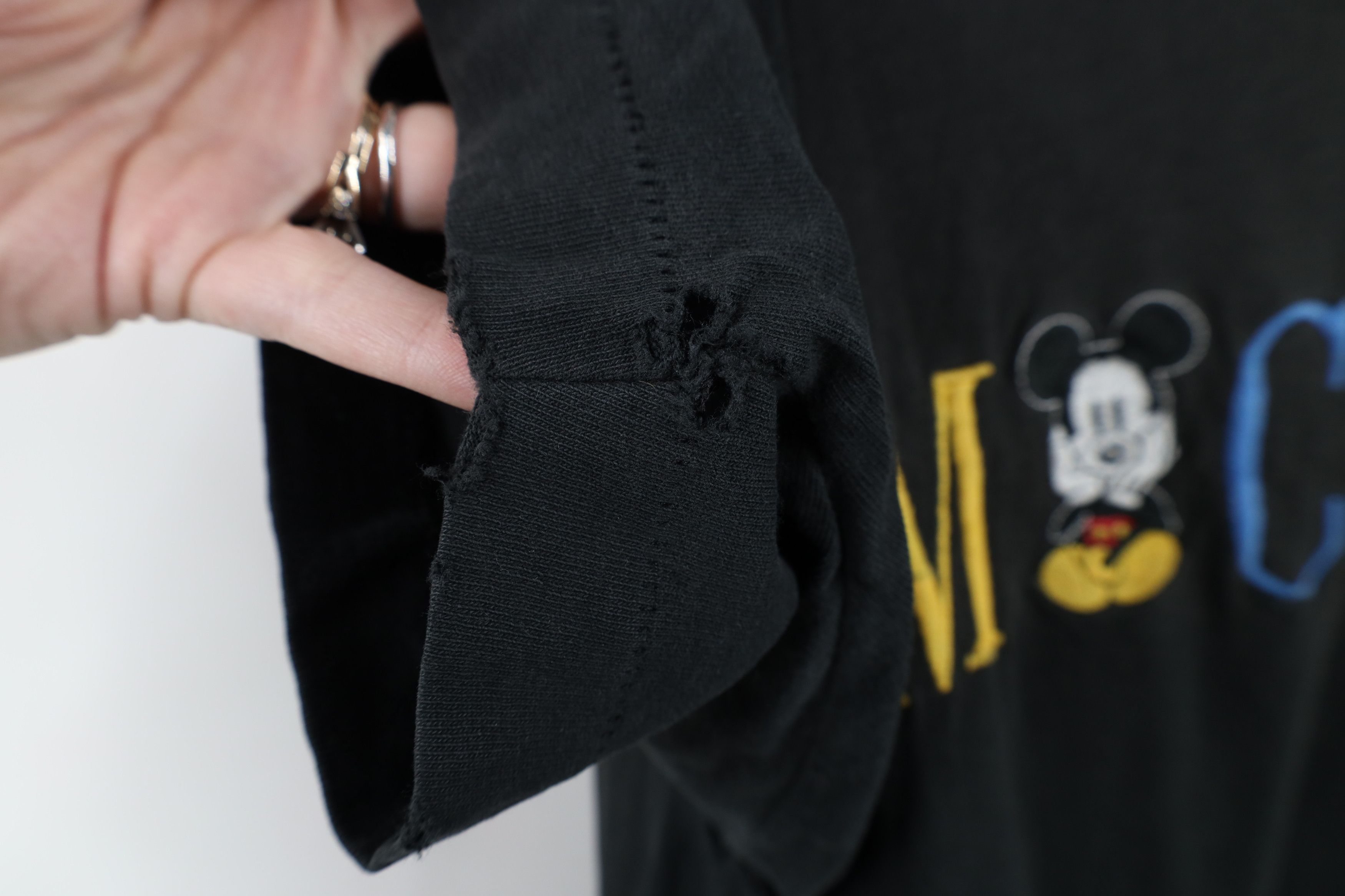 Disney Vintage 90s Disney Spell Out Mickey Mouse T-Shirt Black USA Size US XL / EU 56 / 4 - 8 Thumbnail
