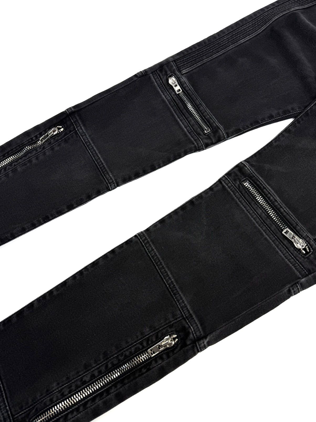 Givenchy Givenchy Zip Biker Black Jeans Washed Moto Archive Designer Size US 30 / EU 46 - 12 Thumbnail