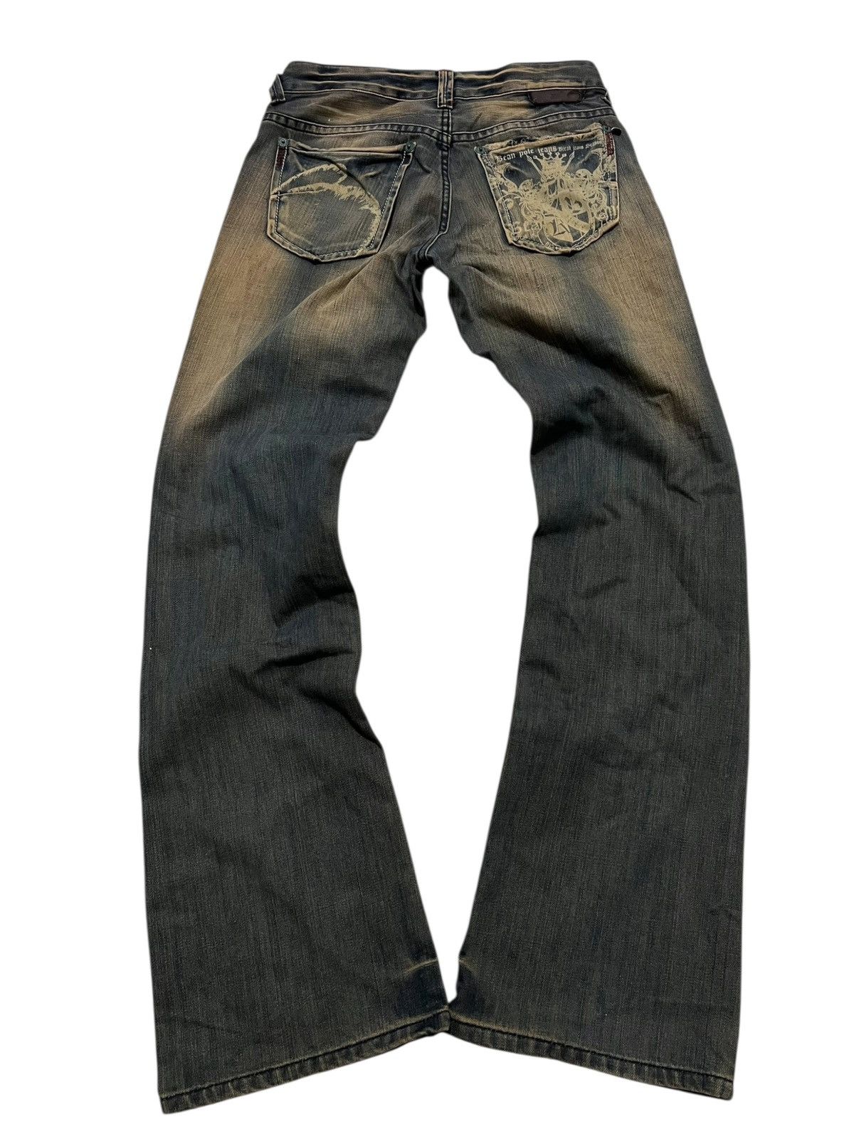 If Six Was Nine Bean pole mudwash distressed flared jeans Size US 30 / EU 46 - 2 Thumbnail