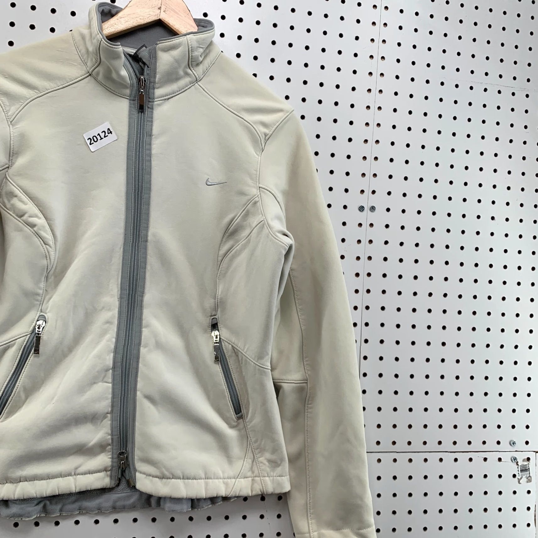 Nike VINTAGE Nike Fleece Full Zip Jacket Womens Medium Pockets Size M Ivory Jersey Size M / US 6-8 / IT 42-44 - 4 Thumbnail