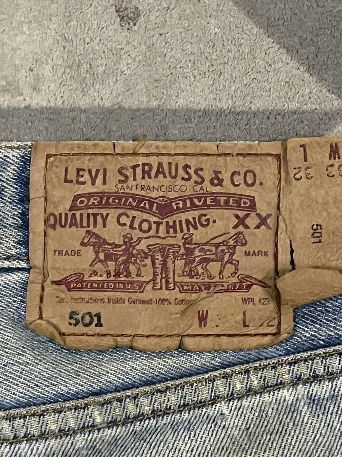 Levi's Vintage Levi’s 501 Destroy Dirty Mud Washed Distressed Jeans Size US 31 - 11 Thumbnail