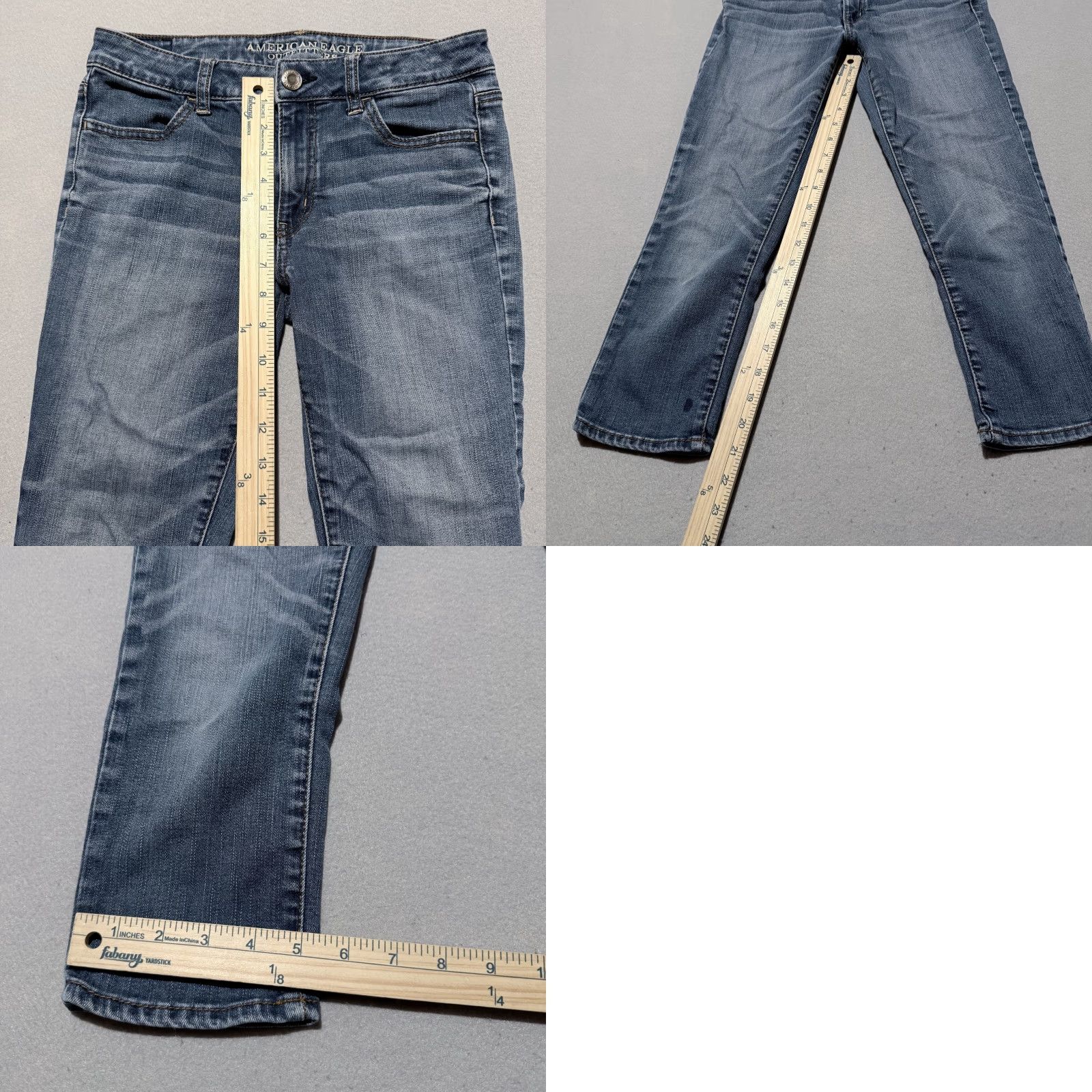 American Eagle Outfitters American Eagle Hi-Rise Jegging Crop Jeans Women's Blue Denim Super Stretch - 6 Size 28" / US 6 / IT 42 - 9 Thumbnail