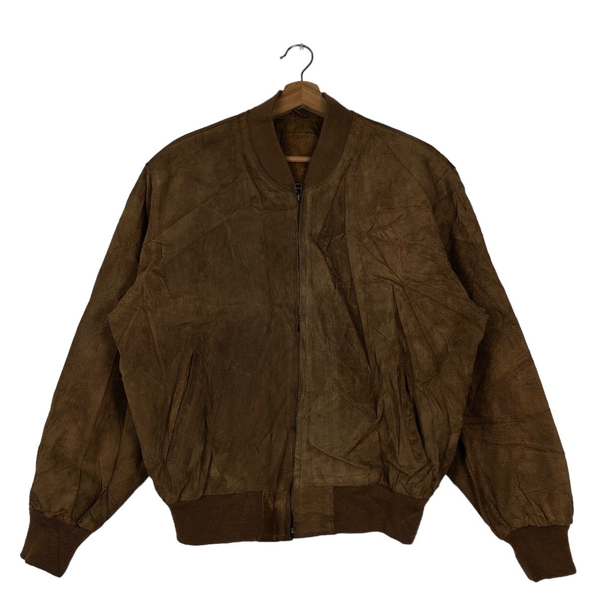 Japanese Brand 🔥Vtg Bomber Jacket Genuine Leather Japan Made Size US M / EU 48-50 / 2 - 1 Thumbnail