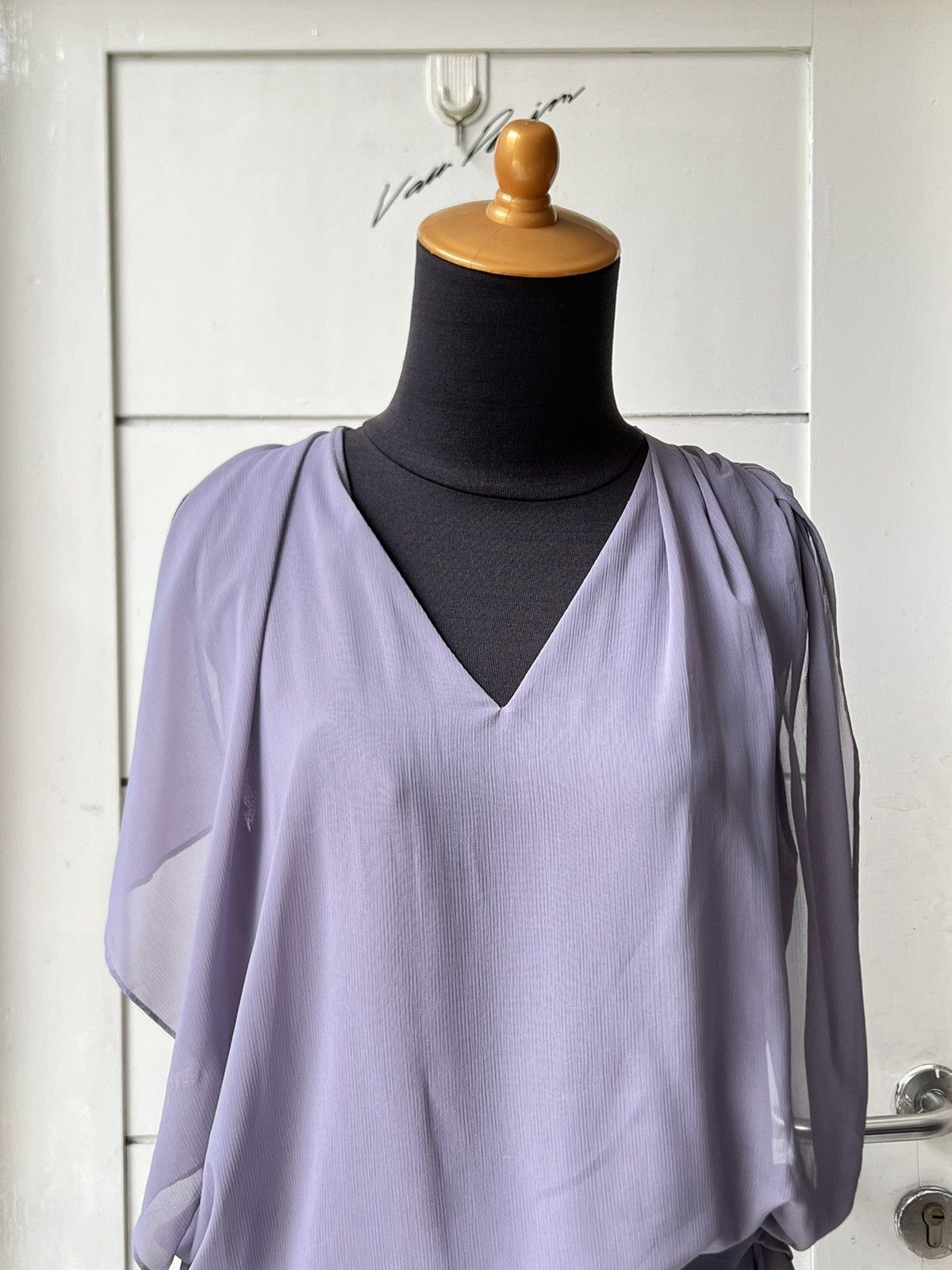 Acne Studios ACNE Purple Midi Dress Size S / US 4 / IT 40 - 15 Thumbnail