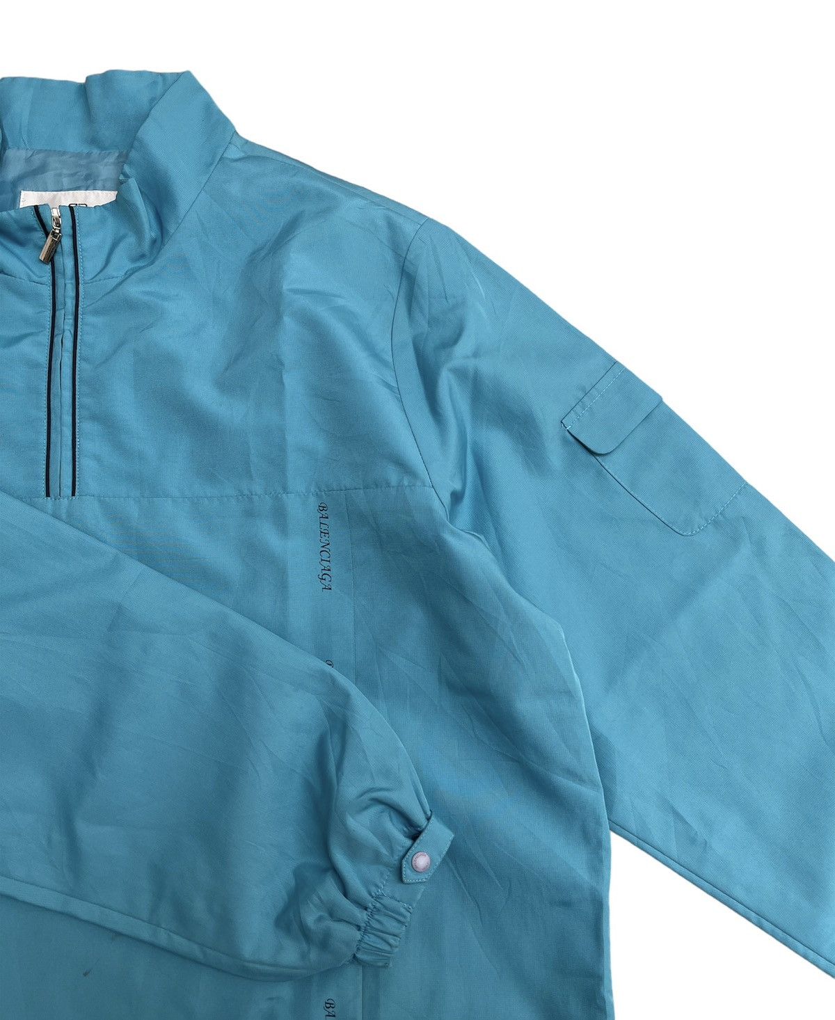 Balenciaga Vintage Balenciaga Jacket Half Zipper Light Blue (UNISEX) Size US L / EU 52-54 / 3 - 6 Thumbnail