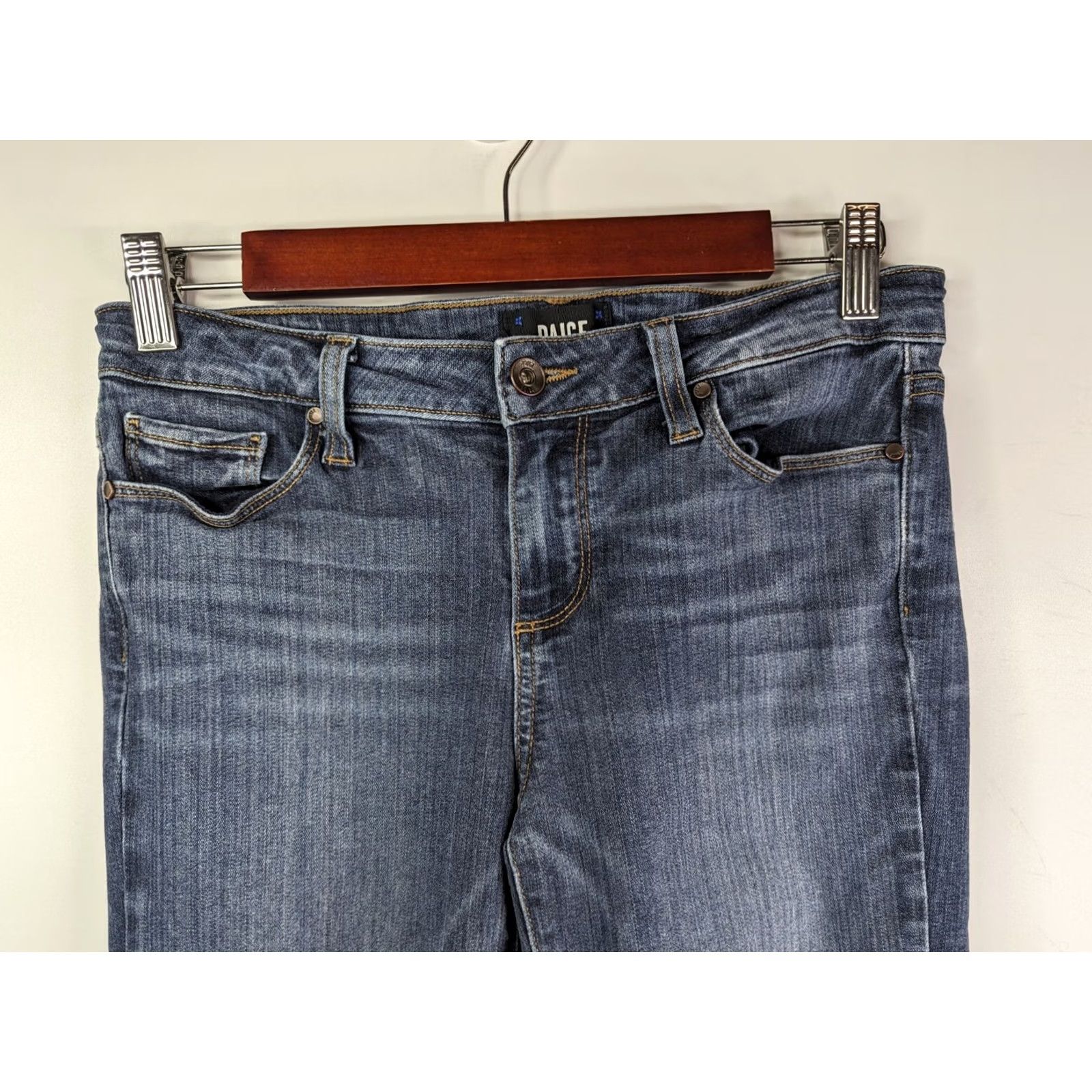 Paige Paige Verdugo Jeans Ankle Blue 27 Skinny Women Denim Raw Hem Belt Loops 5-Pocket Made in USA Size 27" / US 4 / IT 40 - 2 Thumbnail