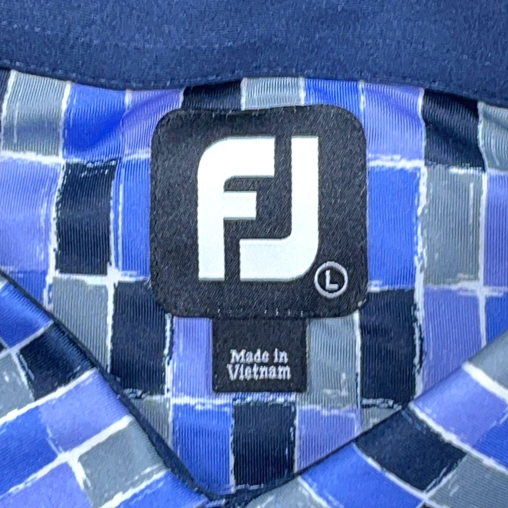 Footjoy FootJoy Polo Shirt Men Large Purple Geometric Orangeburg Country Club Golf Adult Size US L / EU 52-54 / 3 - 7 Thumbnail