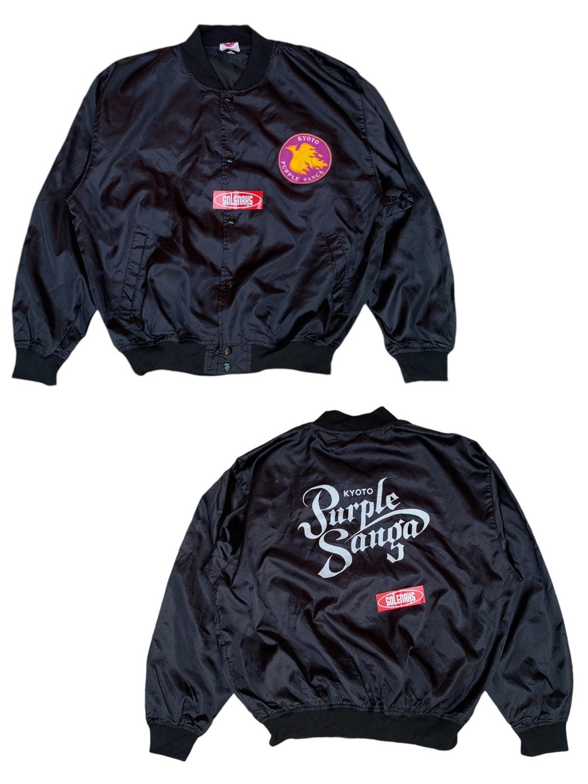 Japanese Brand × Vintage Vintage kyoto purple sanga J-League 90s jacket Size US M / EU 48-50 / 2 - 1 Thumbnail