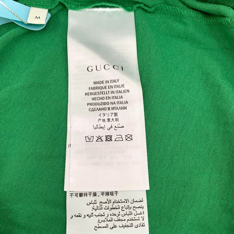 Gucci Gucci Green logo letter print cotton round-neck short-sleev Size US M / EU 48-50 / 2 - 7 Thumbnail
