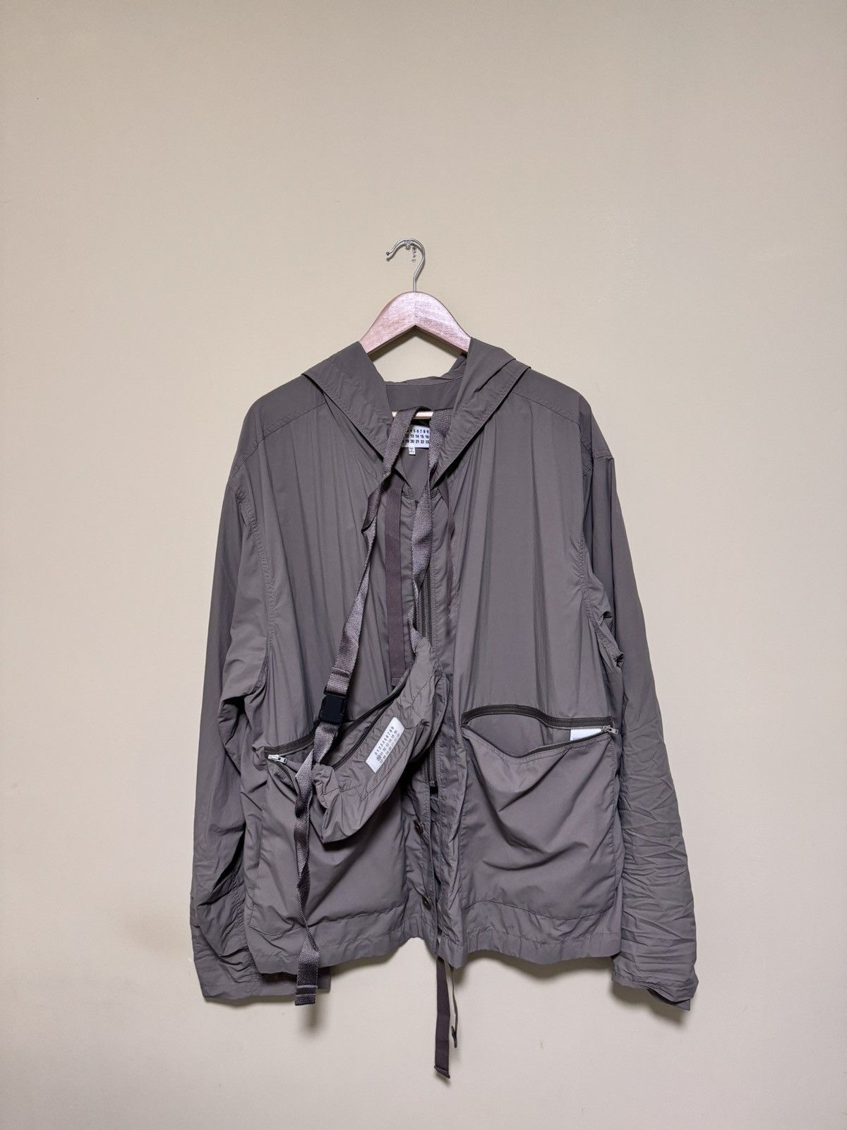 Maison Margiela Maison Margiela Taupe Recycled Nylon Sports Jacket Size US XL / EU 56 / 4 - 5 Thumbnail