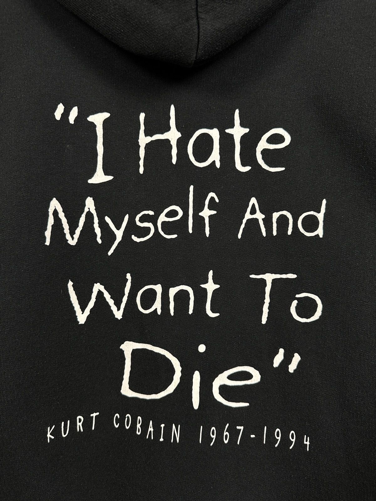 Band Tees Vintage Nirvana Kurt Cobain I Hate Myself Memorial Hoodie Size US XL / EU 56 / 4 - 19 Thumbnail