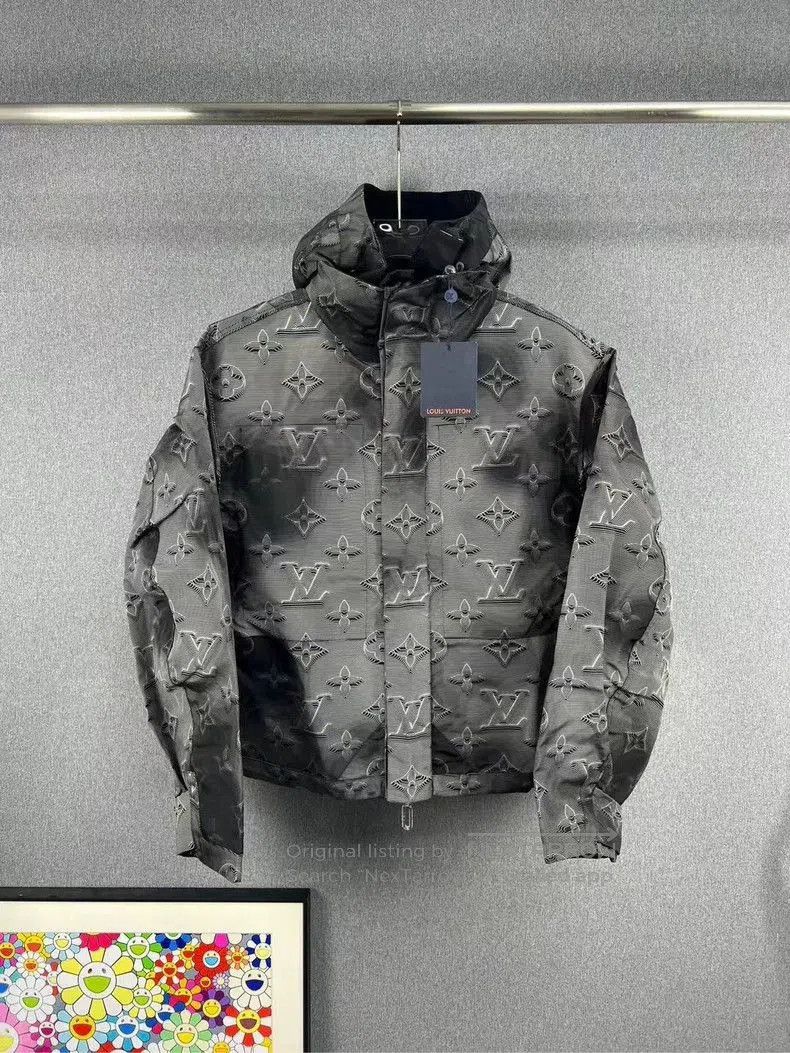 louis vuitton reversible insulated jacket in black.