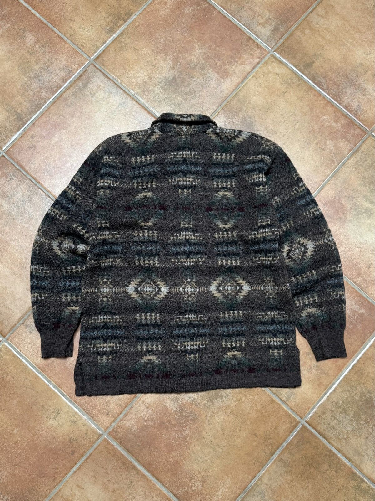Tricots St. Raphael Vintage Aztec Knitted Button Up Sweater Size US M / EU 48-50 / 2 - 6 Thumbnail
