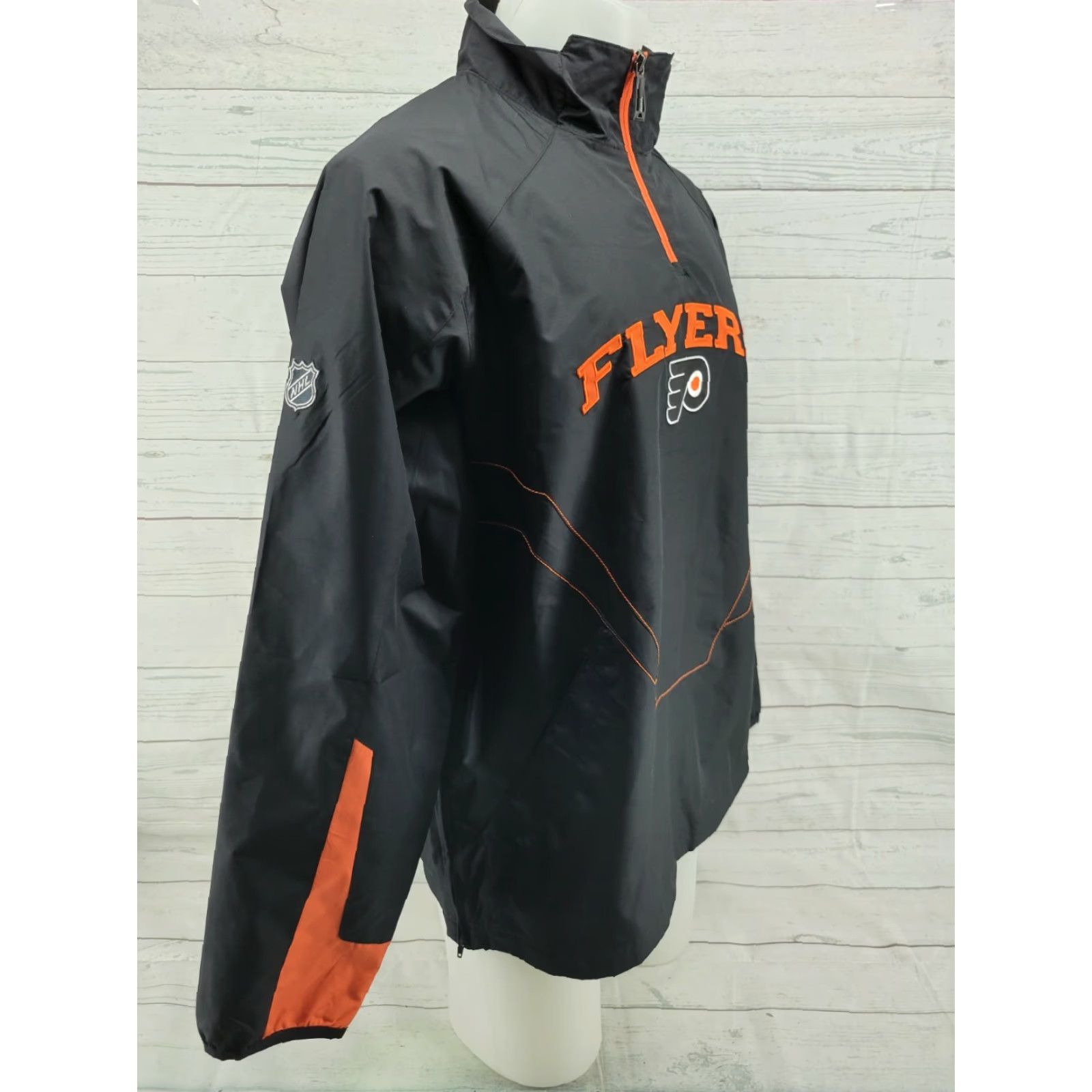 Reebok Mens Medium Flyers Reebok Windbreaker Embroidered Logo Patch Pockets Zip Jacket Black Size US M / EU 48-50 / 2 - 4 Thumbnail