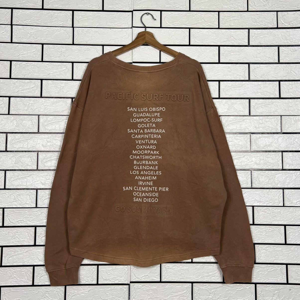 Japanese Brand RAG MACHINE AMT Pacific Surf Tour Sweater #4220-C192 Size US L / EU 52-54 / 3 - 1 Thumbnail