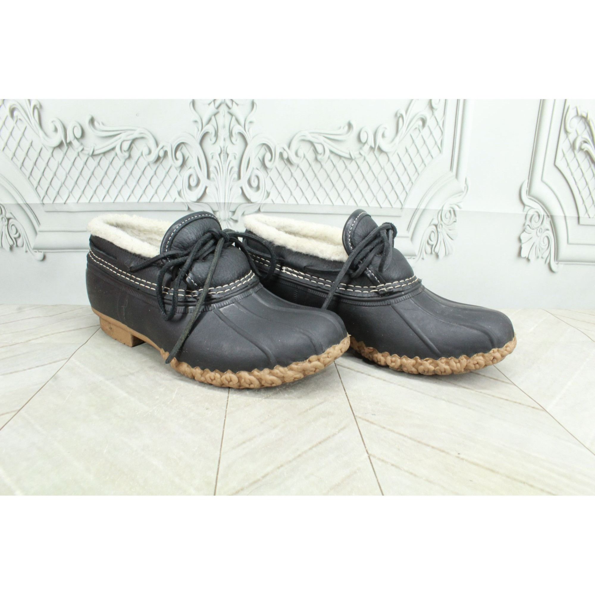 L.L. Bean × Leather LL Bean Women's Bean Boots Rubber Moc Sherpa Size US 6 / IT 36 - 4 Thumbnail