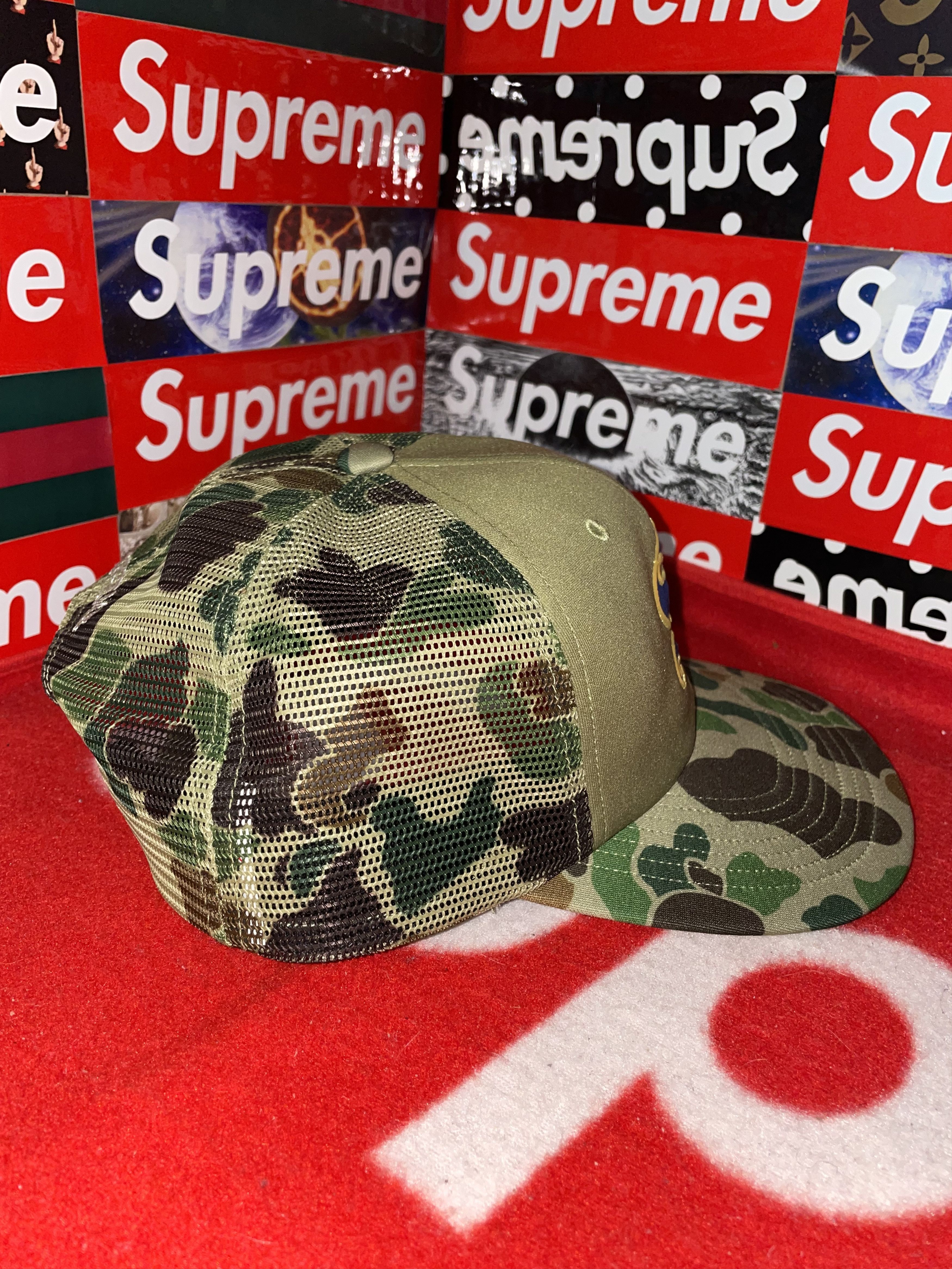 Supreme Supreme Contrast S Mesh Back 6-Panel Cap Olive FW25 NEW Size ONE SIZE - 3 Thumbnail
