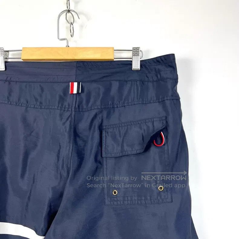 Thom Browne Thom Browne size 3 Navy Nylon Striped Shorts Size US 28 / EU 44 - 6 Thumbnail