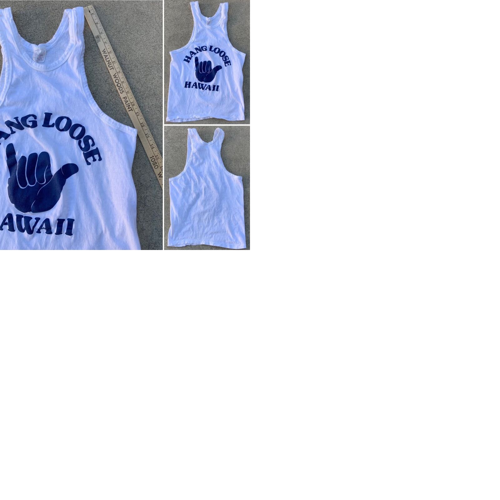 Vintage VINTAGE Hang Loose Hawaii tank top 1980s muscle beach gym style XL runs small Transtees White Cotton Unisex Graphic Tee Hawaii 1980s Size US XL / EU 56 / 4 - 9 Thumbnail