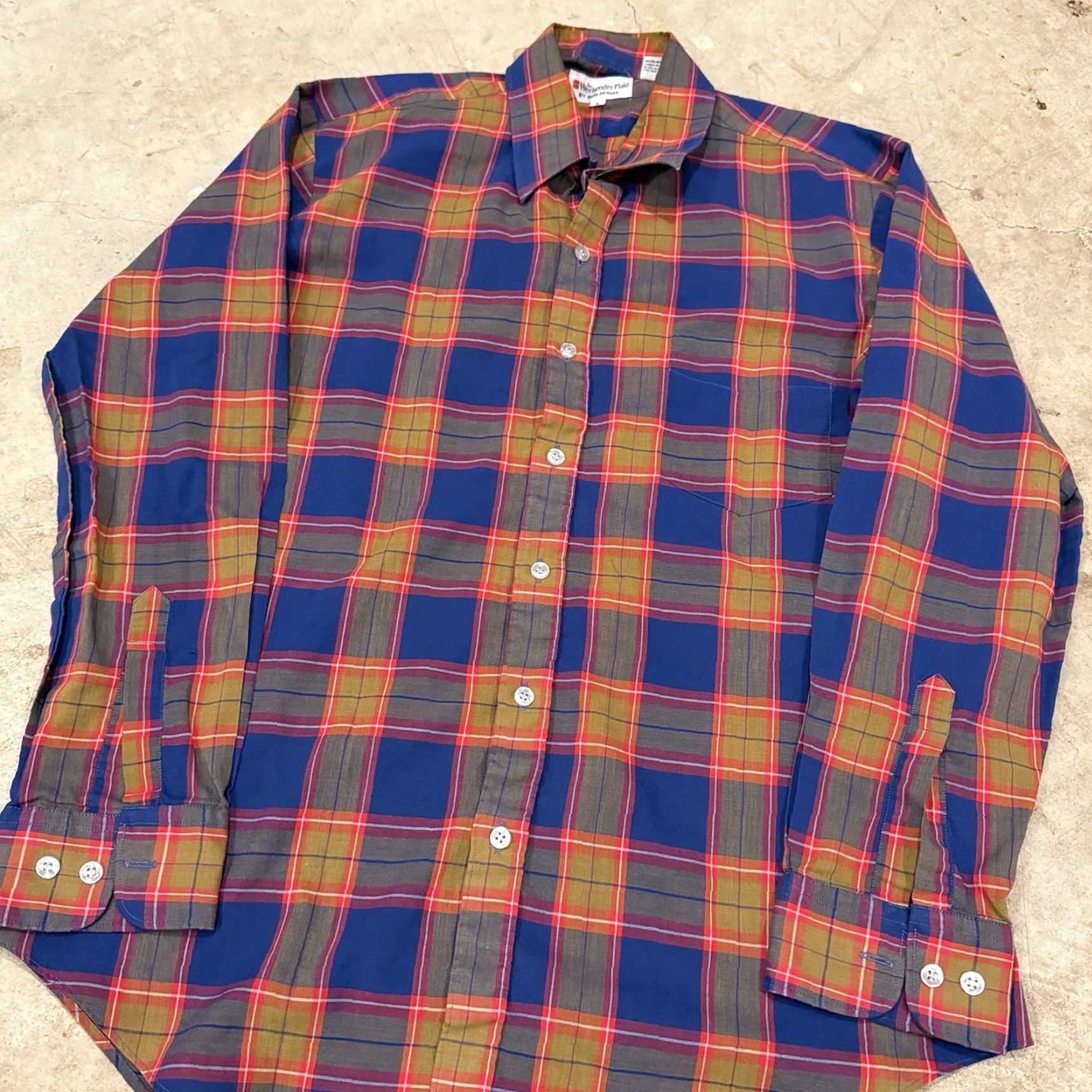 Vintage VINTAGE Bud Berma The Weekender Plaid Button-Up Shirt Large Regular Mens Plaid Sheer Breathable Cotton Blend Polyester Fall Size US L / EU 52-54 / 3 - 4 Thumbnail