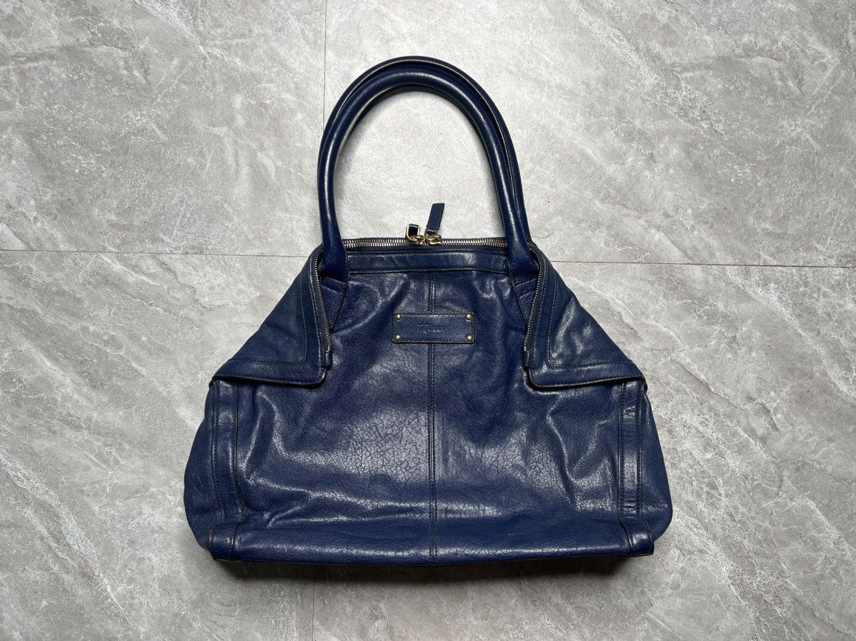 Alexander McQueen Iconic Alexander Mcqueen Navy Leather De Manta Bag Size ONE SIZE - 1 Thumbnail