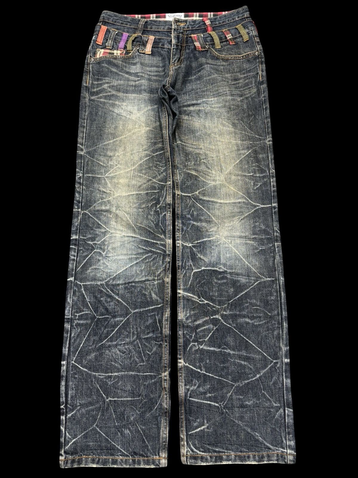 Japanese Brand 💥Double Waist💥Insane Nylaus Folding Fades Style Denim F657 Size US 33 - 1 Thumbnail