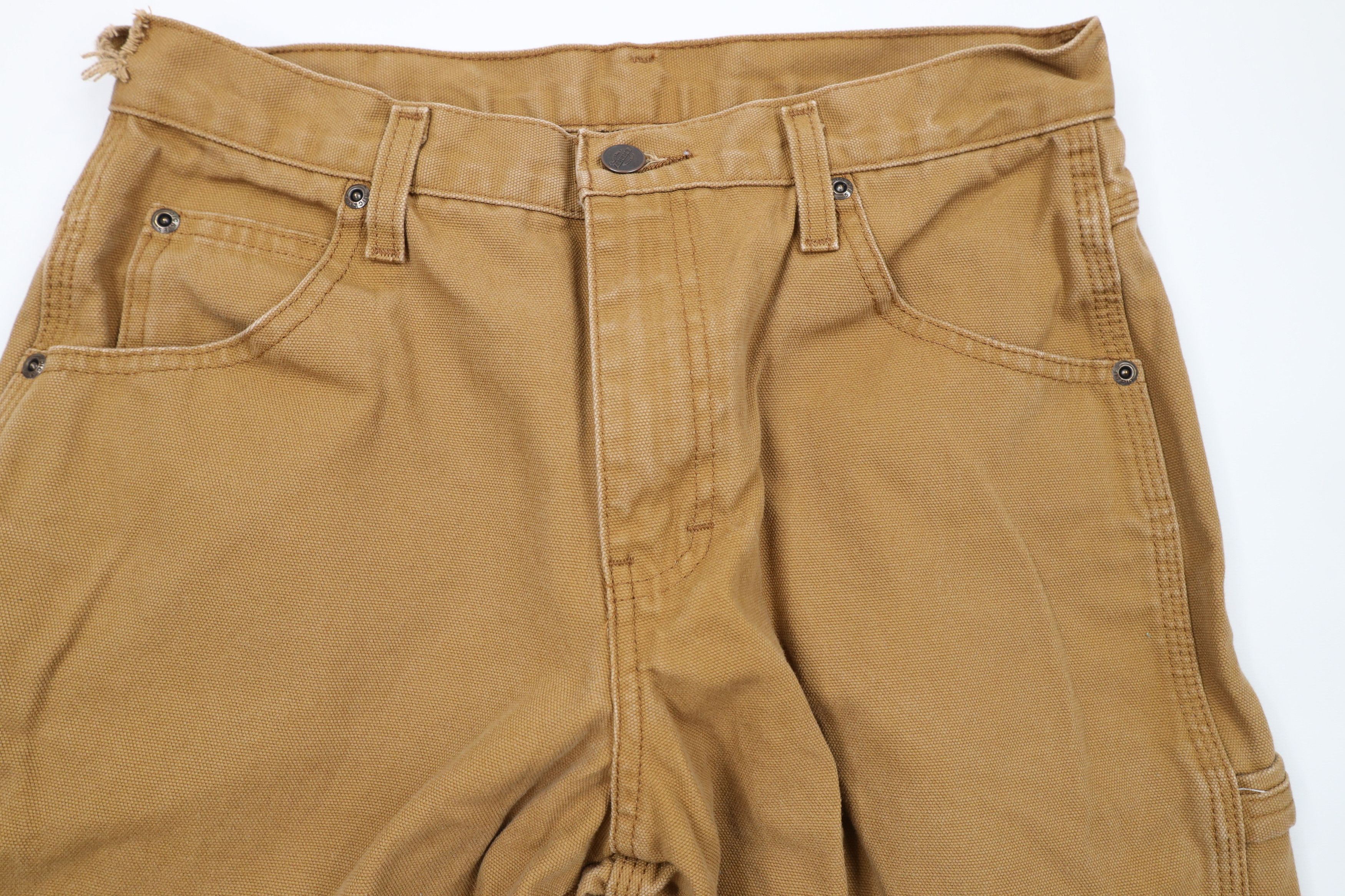 Dickies × Vintage Vintage Dickies Spell Out Canvas Dungaree Pants Duck Brown Size US 30 / EU 46 - 8 Thumbnail