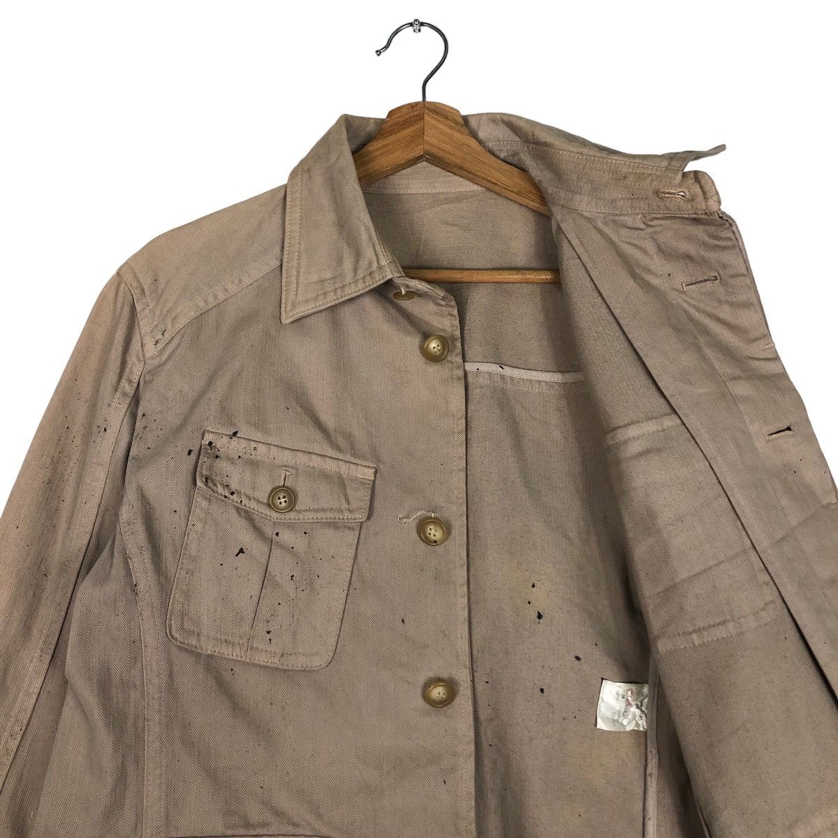 Japanese Brand 🔥Vtg Chore Jacket Military Collection Slant Pocket 3D Size US M / EU 48-50 / 2 - 11 Thumbnail