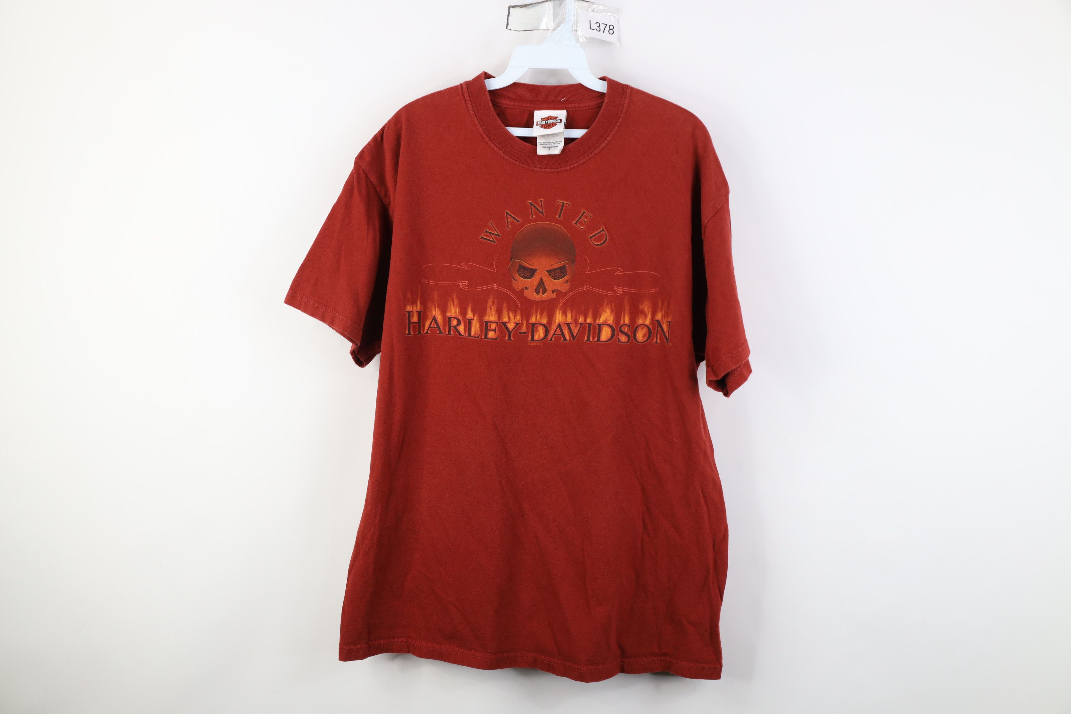 Harley Davidson Vintage Y2K Harley Davidson Fire Flames T-Shirt Orange USA Size US L / EU 52-54 / 3 - 1 Thumbnail