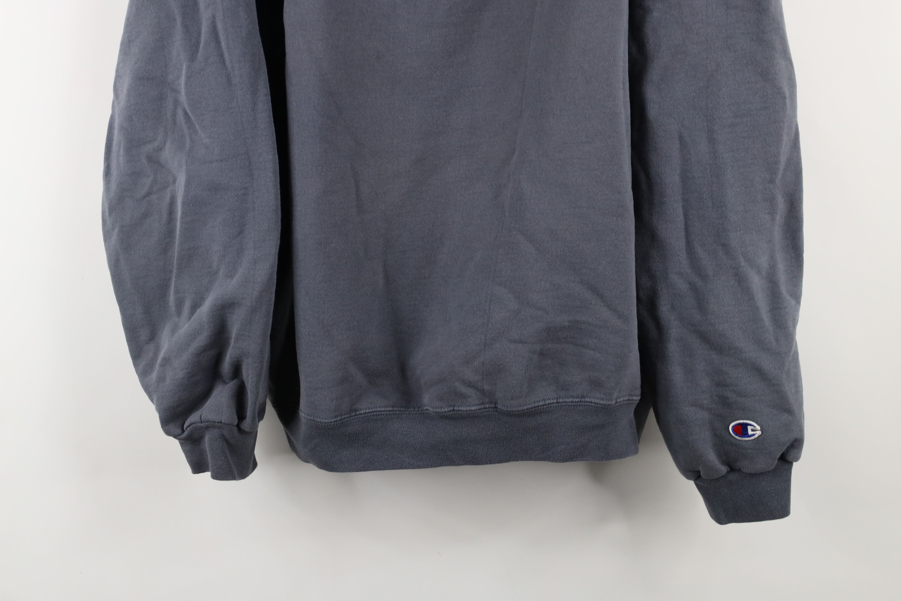 Champion × Vintage Vintage 90s Champion Crewneck Sweatshirt Steel Blue Size US L / EU 52-54 / 3 - 3 Thumbnail